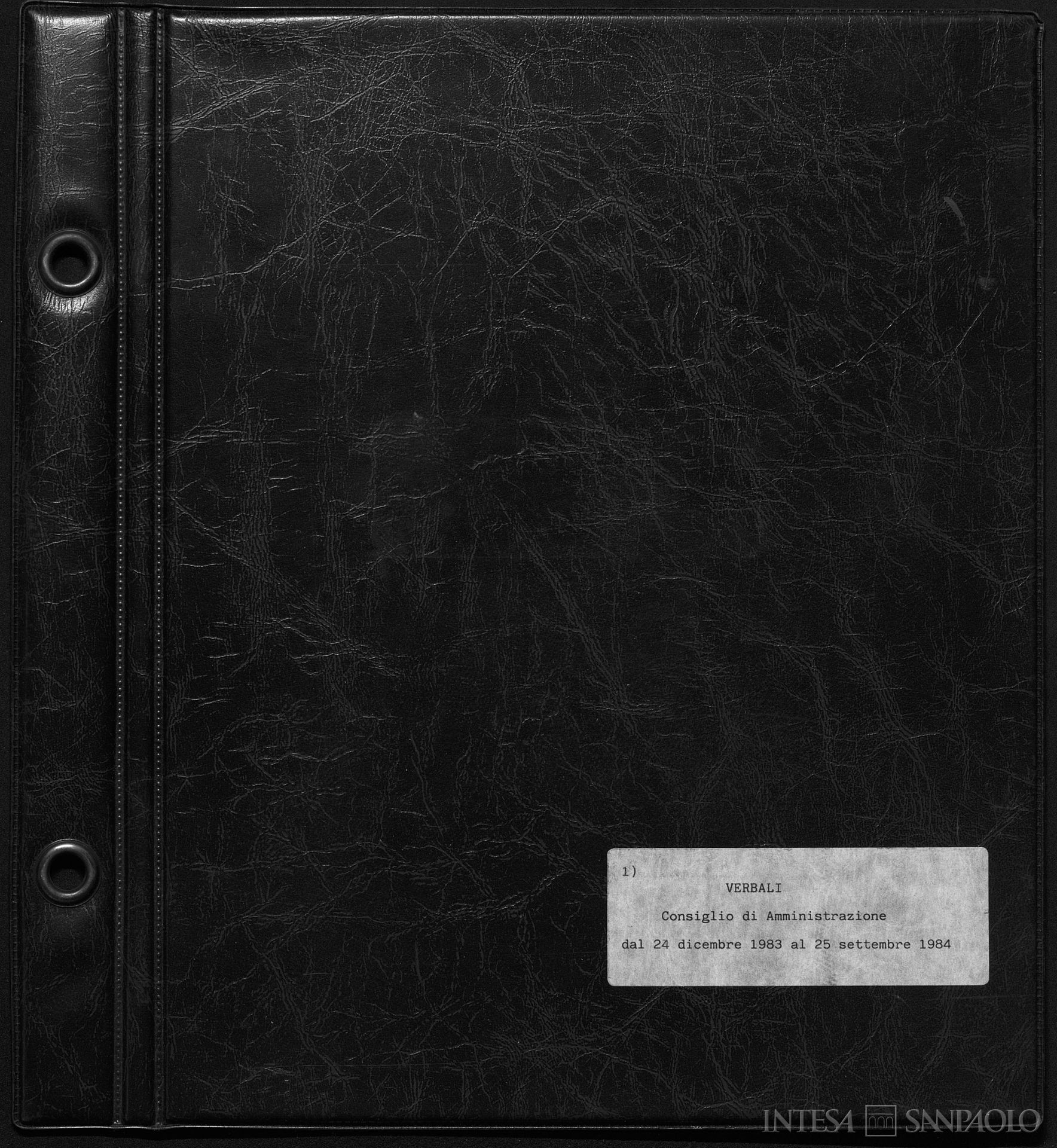 Banca Popolare Abruzzese Marchigiana, frontespizio di un volume dei Verbali del Consiglio di Amministrazione, 1983-1984