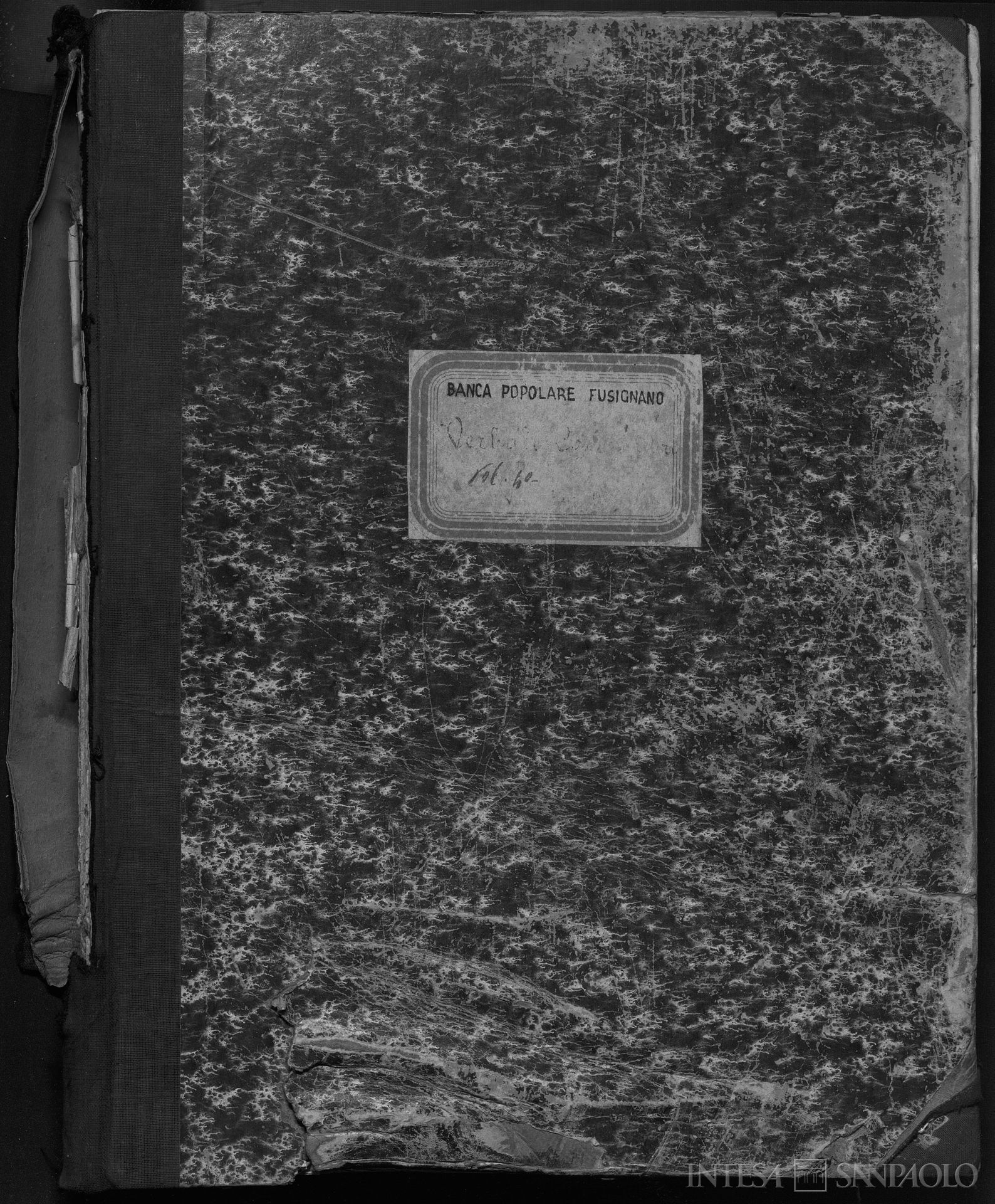Banca Popolare Cooperativa di Fusignano, frontespizio del volume dei Verbali del Consiglio di Amministrazione, 1933-1947