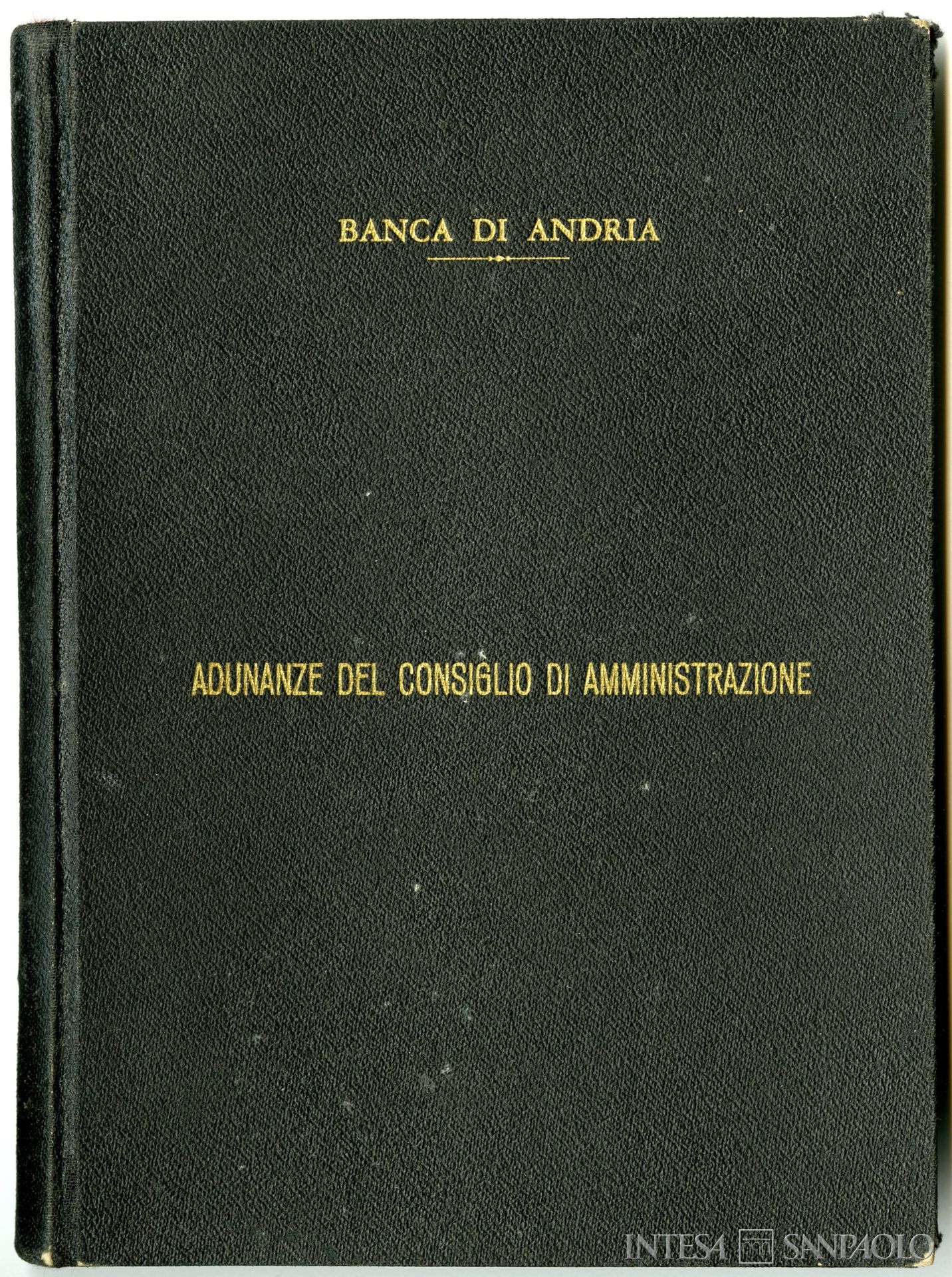 Banca di Andria, frontespizio del registro delle Adunanze del Consiglio di Amministrazione, 1974-1980