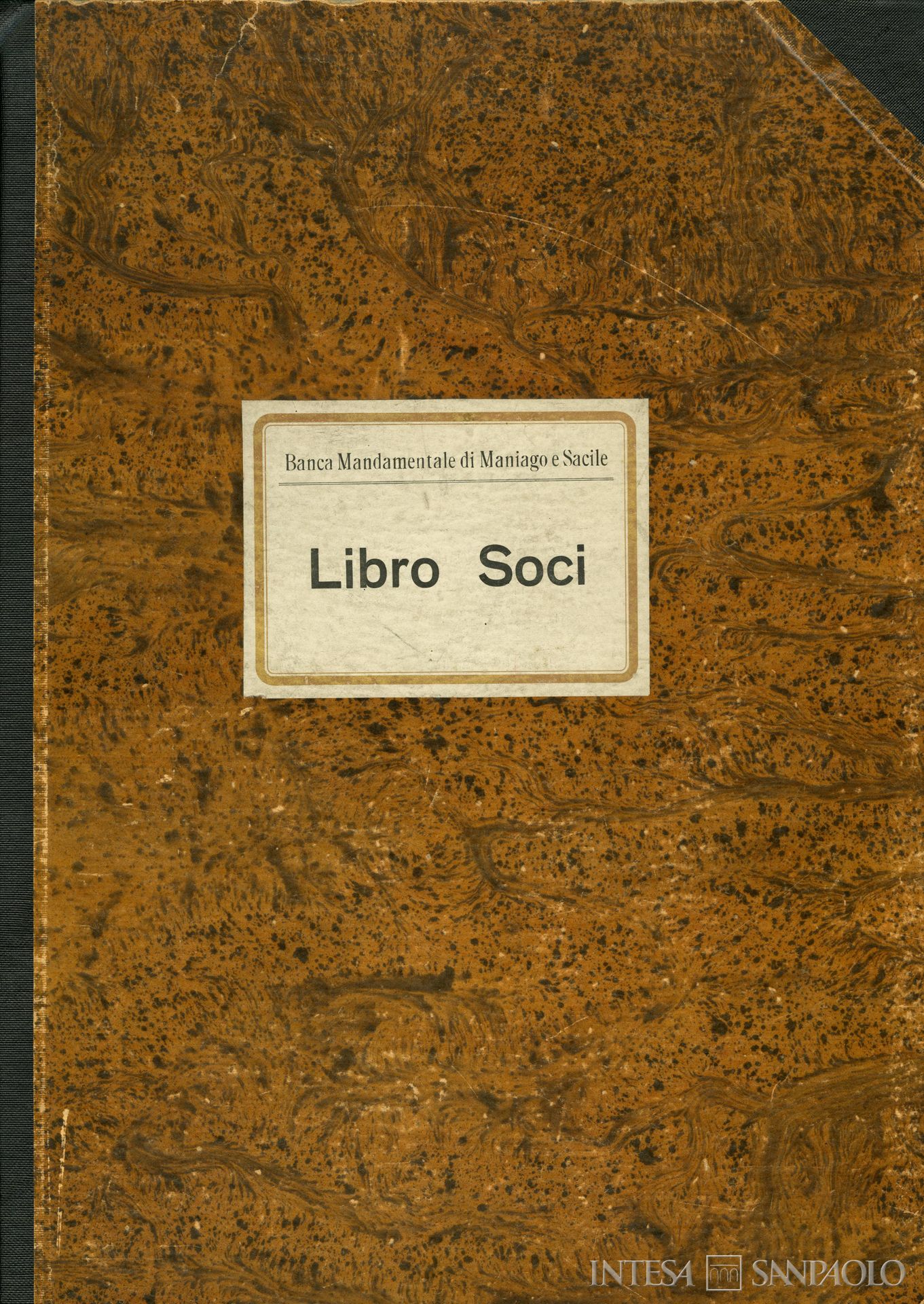 Banca Mandamentale di Maniago e Sacile, frontespizio del Libro Soci, 1930-1950