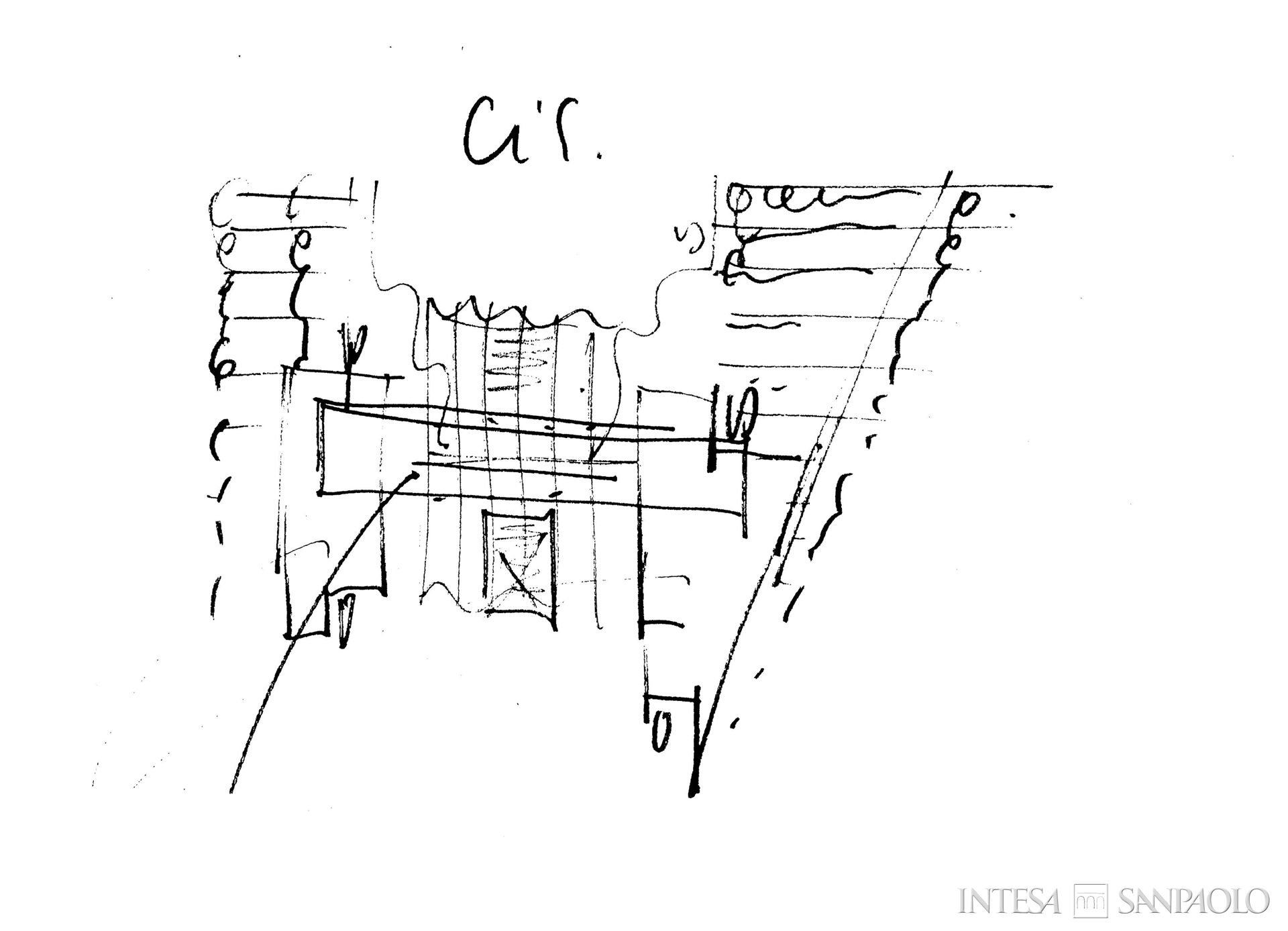 Credito Industriale Sardo, progetto Phoenix ad opera di Renzo Piano per la costruzione della nuova sede a Cagliari, 1992 (fotografo sconosciuto)
