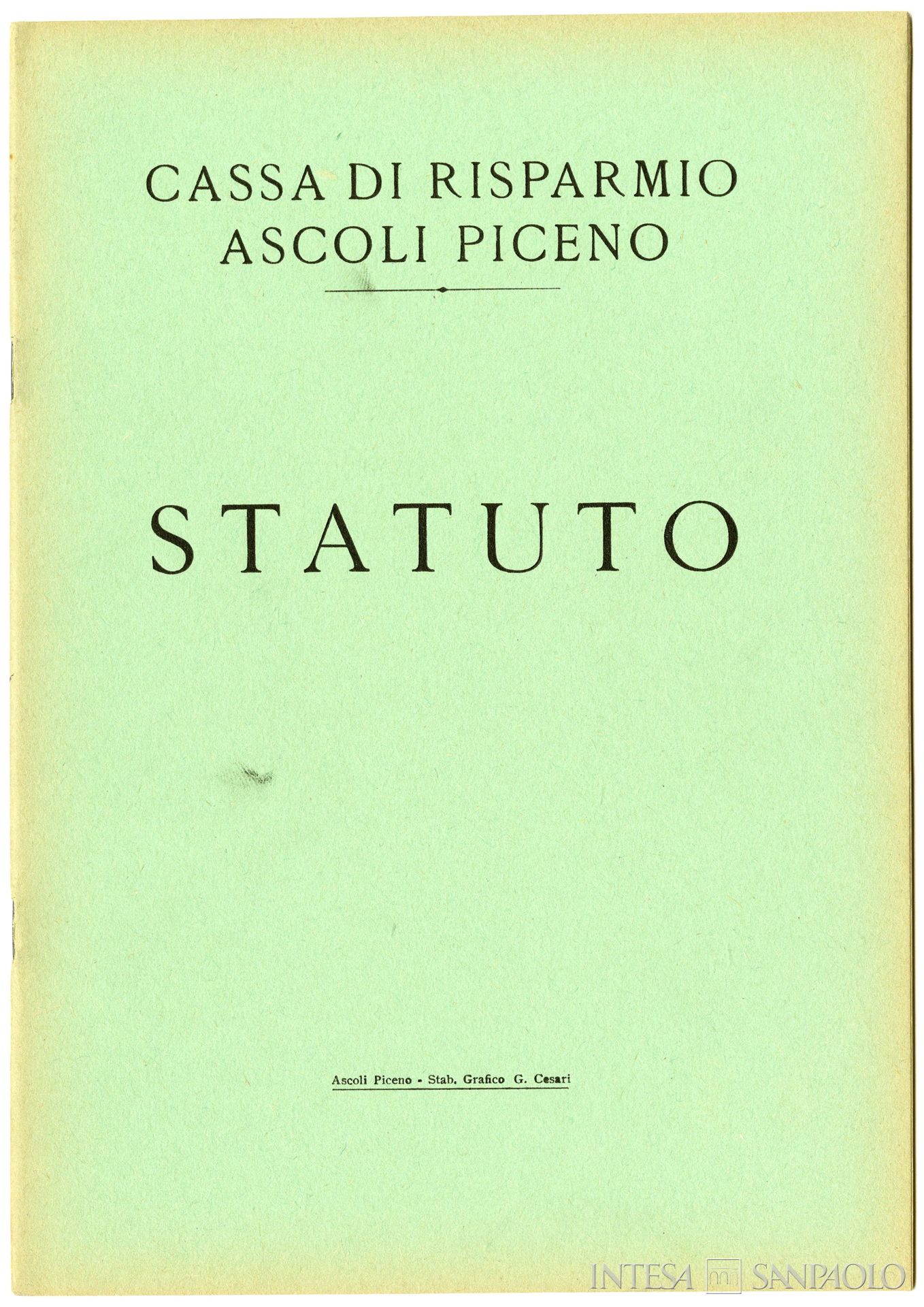 Cassa di Risparmio di Ascoli Piceno, statuto, 1951