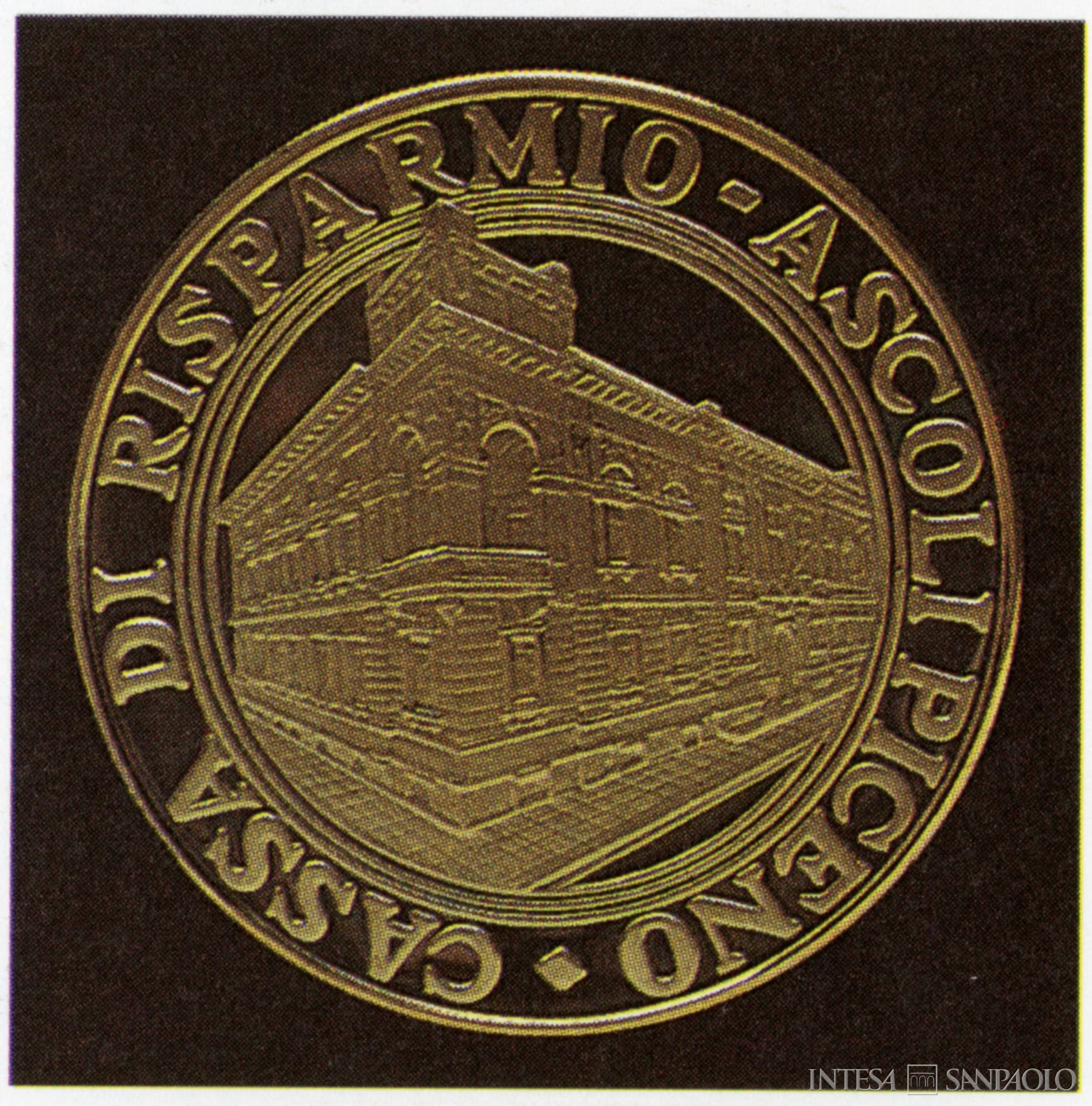 Cassa di Risparmio di Ascoli Piceno, grafica dell'Istituto in occasione delle celebrazioni del suo 150° anniversario, documento tratto da Rendiconto dell'esercizio 1992, 1993