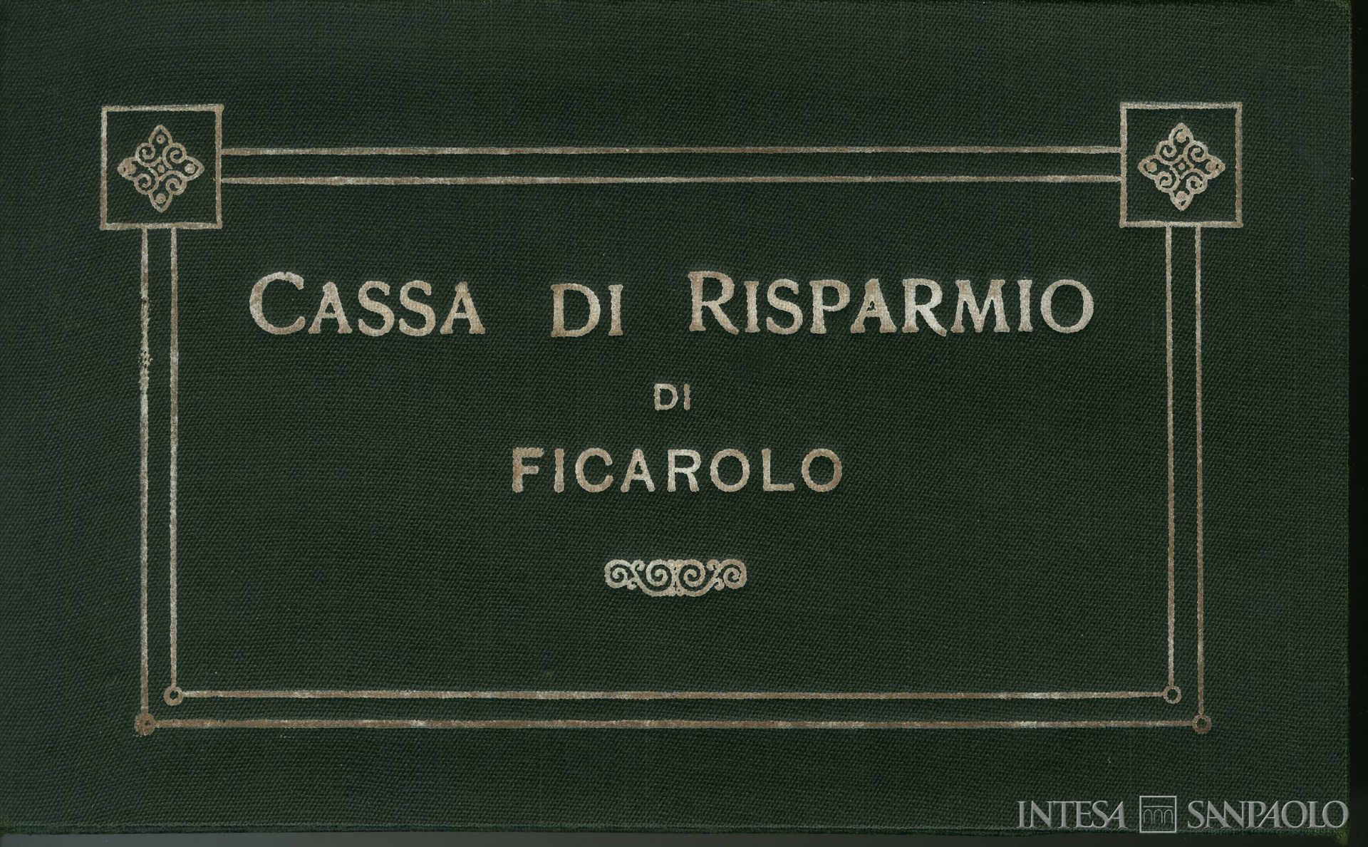Cassa di Risparmio di Ficarolo, frontespizio di un libretto di risparmio, 1926