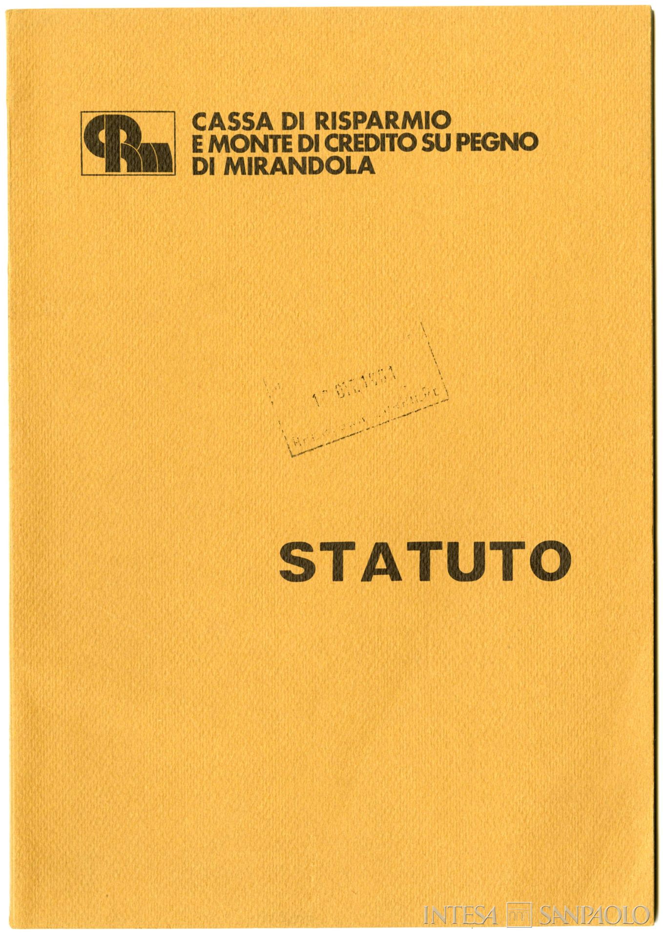 Cassa di Risparmio di Mirandola, statuto, 1981