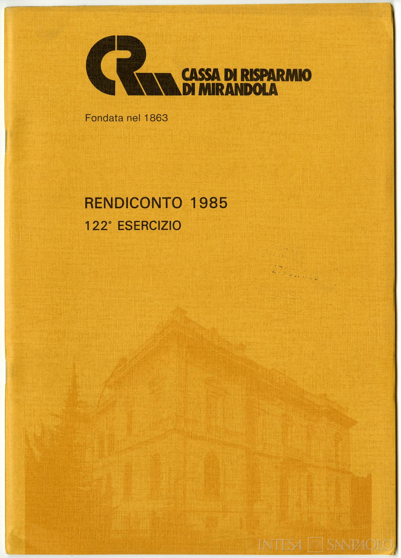 Cassa di Risparmio di Mirandola, rendiconto di esercizio, 1985