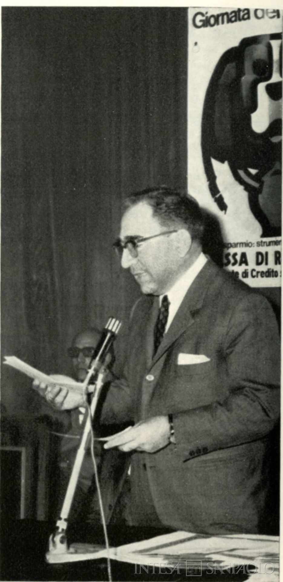 Cassa di Risparmio di Terni, il presidente Terenzio Malvetani, fotografia tratta da Il Bollettino del Risparmio, n. 11, 1968 (fotografo sconosciuto)