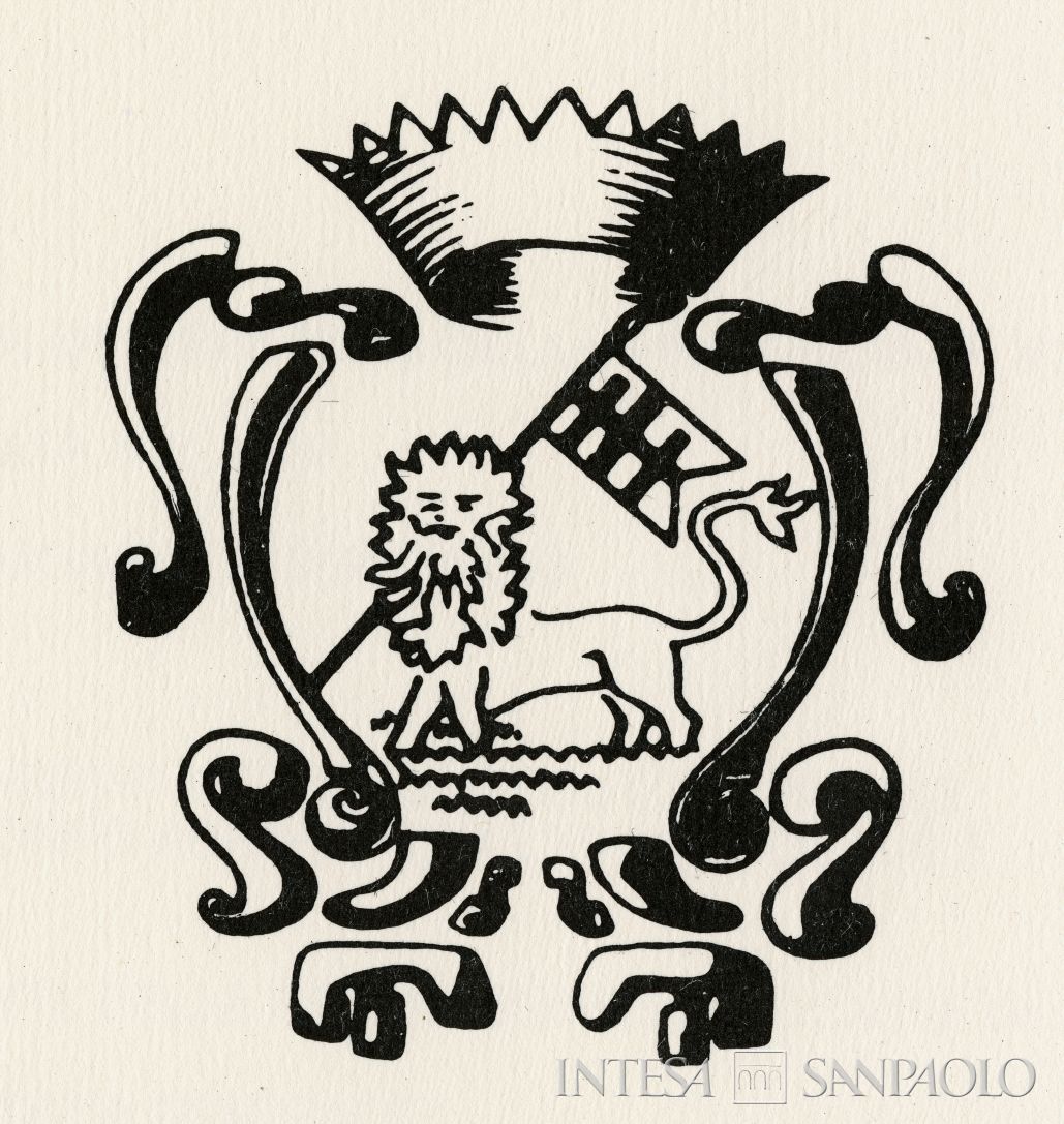 Cassa di Risparmio della Provincia di Viterbo, stemma gentilizio, illustrazione tratta da 125 anni di esercizio, 1980