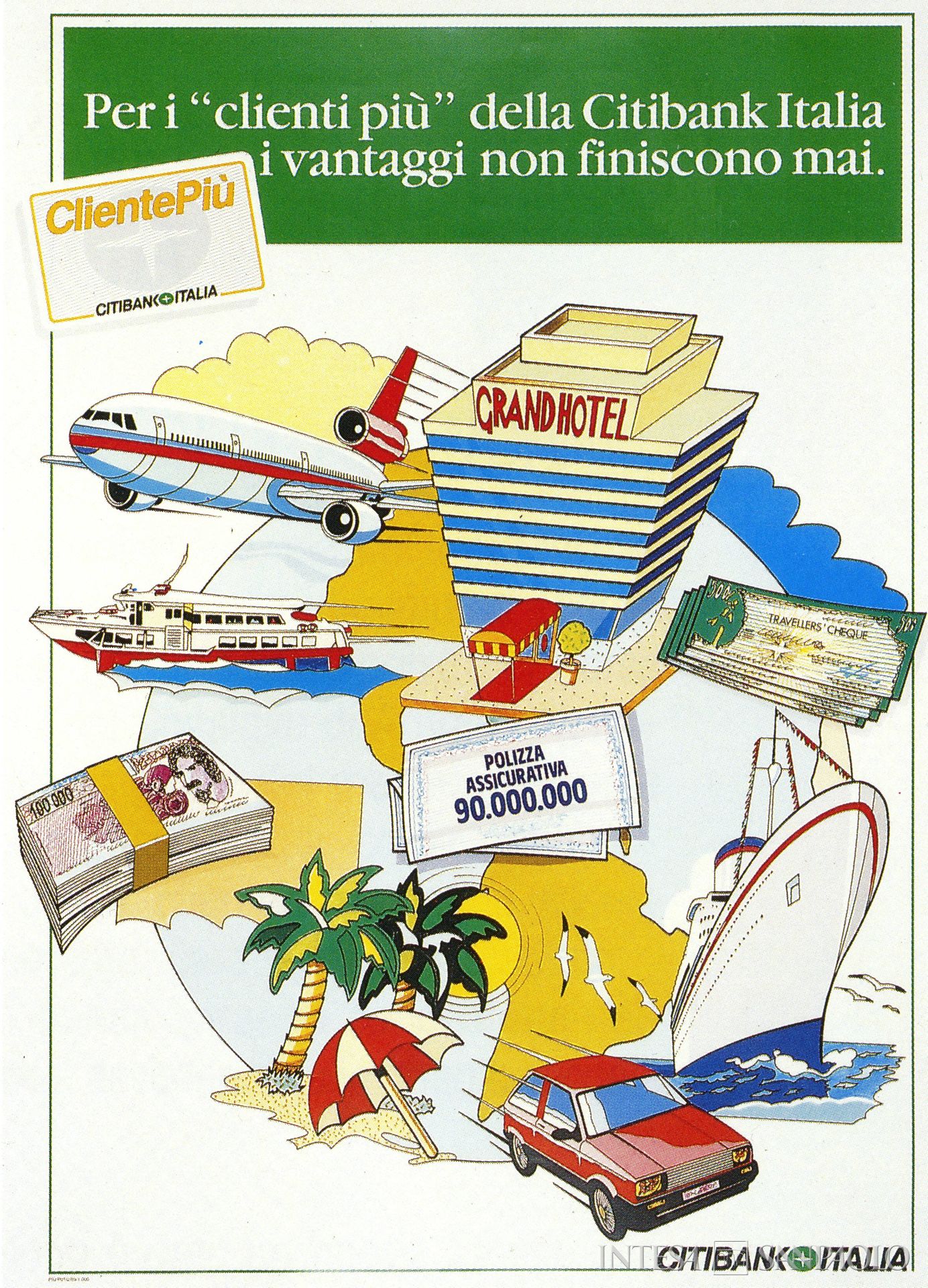 Citibank Italia, pubblicità relativa ai prodotti e ai servizi dell'istituto tratta dal bilancio del 1988