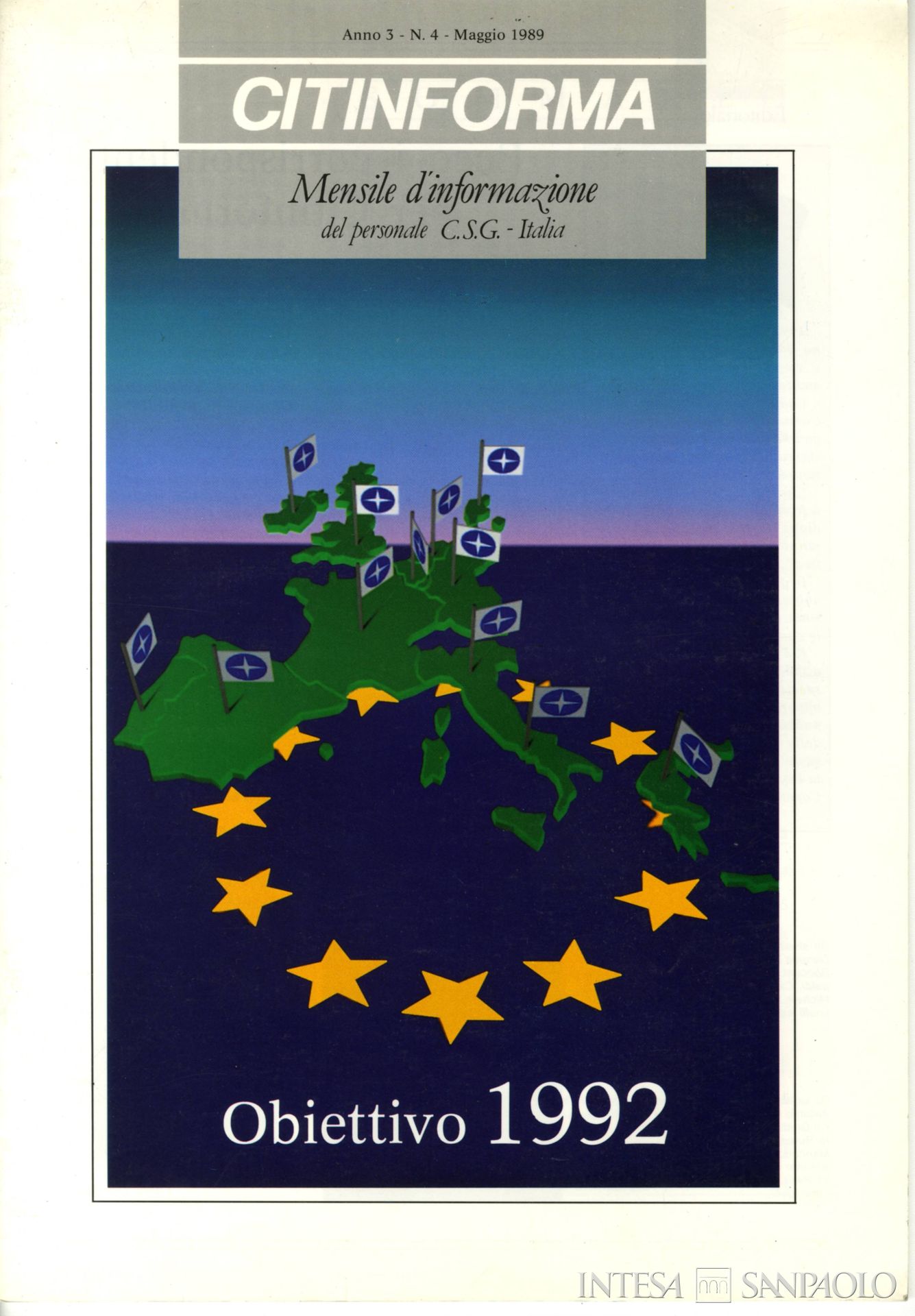 Citibank Italia, frontespizio dell'house organ Citinforma, n. 4, maggio 1989