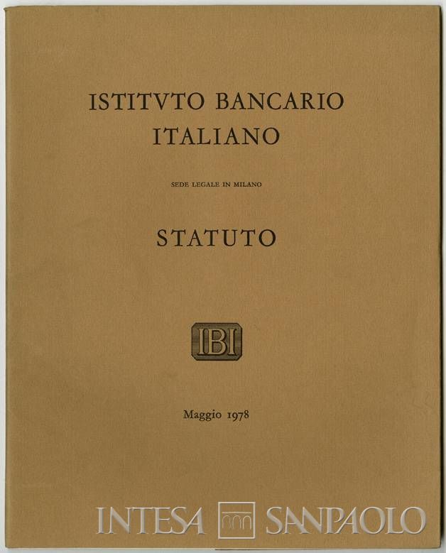 Istituto Bancario Italiano, statuto, 1978