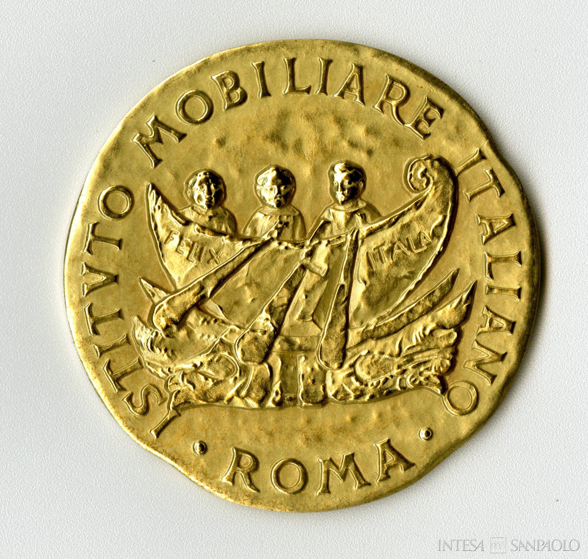 Istituto Mobiliare Italiano, recto della medaglia commemorativa per il cinquantenario dell'istituto, 1982