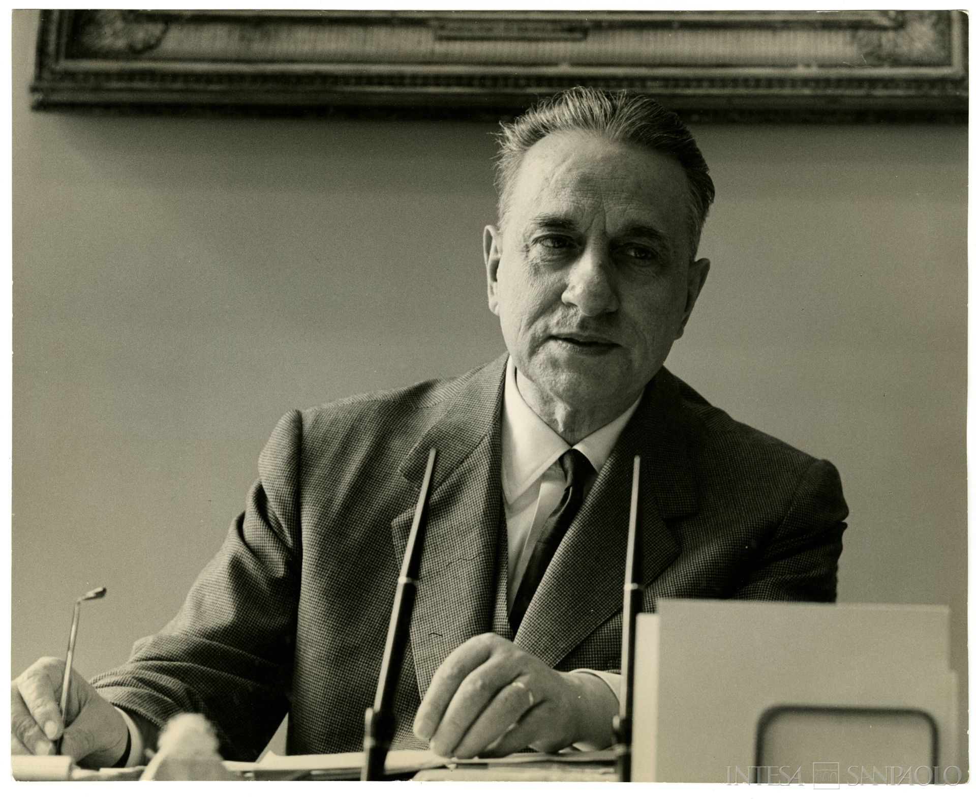 Istituto Mobiliare Italiano, il presidente Silvio Borri, [1971] (Fotostudio Cantera)