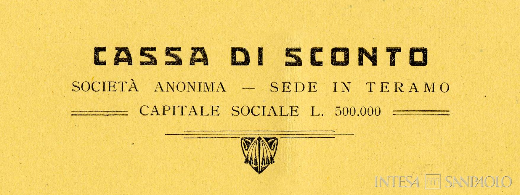 Cassa di Sconto di Teramo, dettaglio del prospetto del bilancio del 1919, 1920