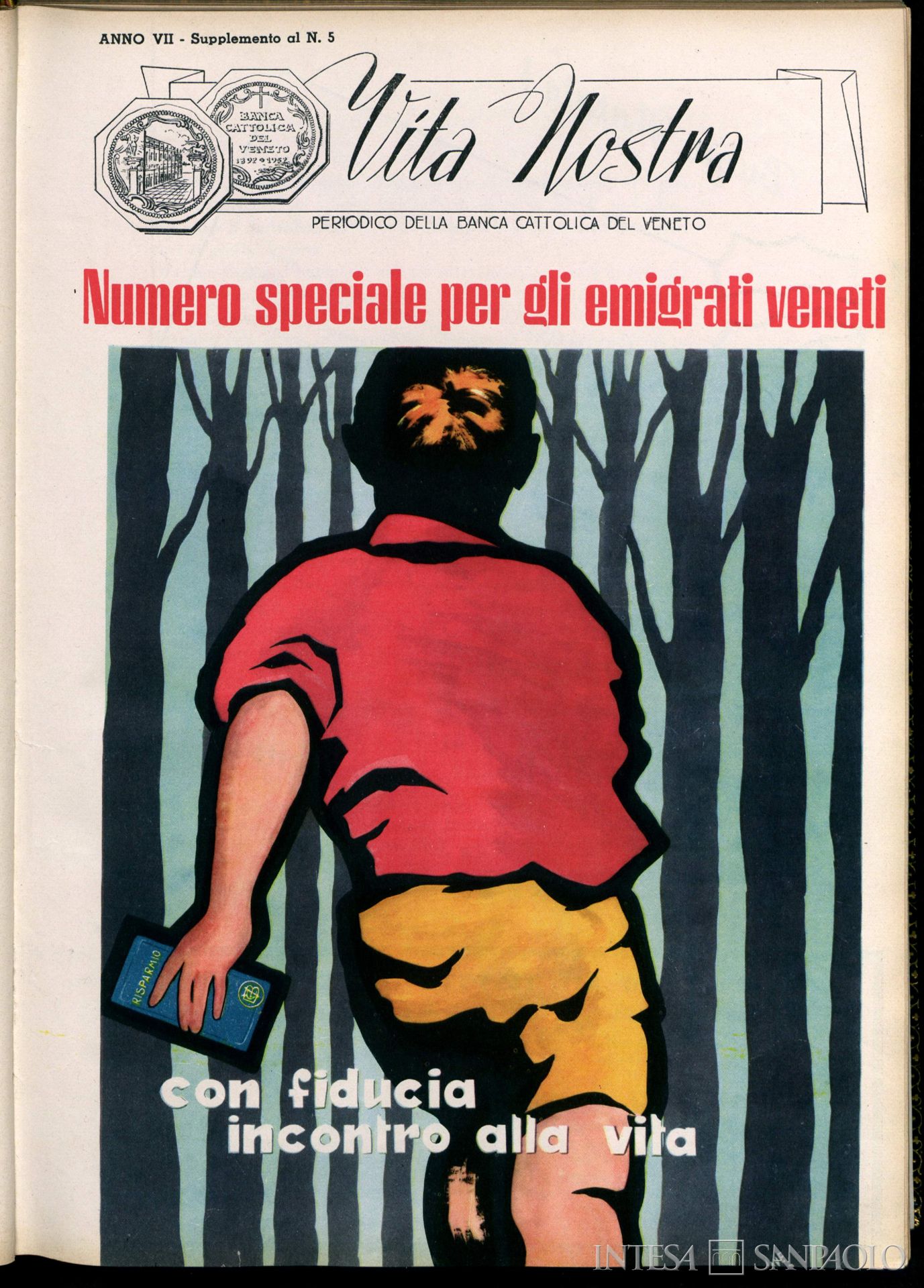 Banca Cattolica del Veneto, copertina dell'house organ Vita Nostra, supplemento al n. 5, 1958
