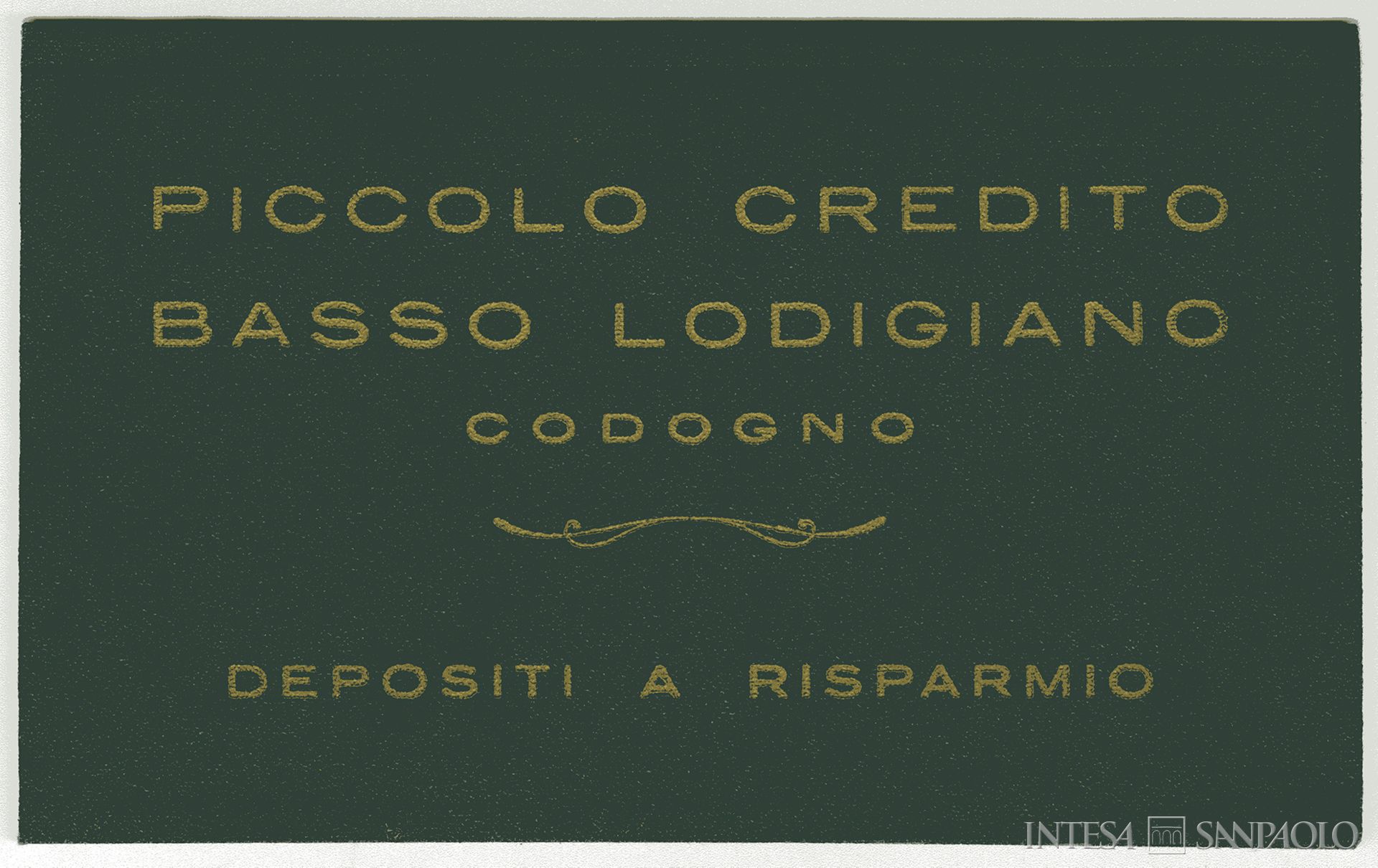 Banca Piccolo Credito del Basso Lodigiano, libretto di risparmio, anni Venti