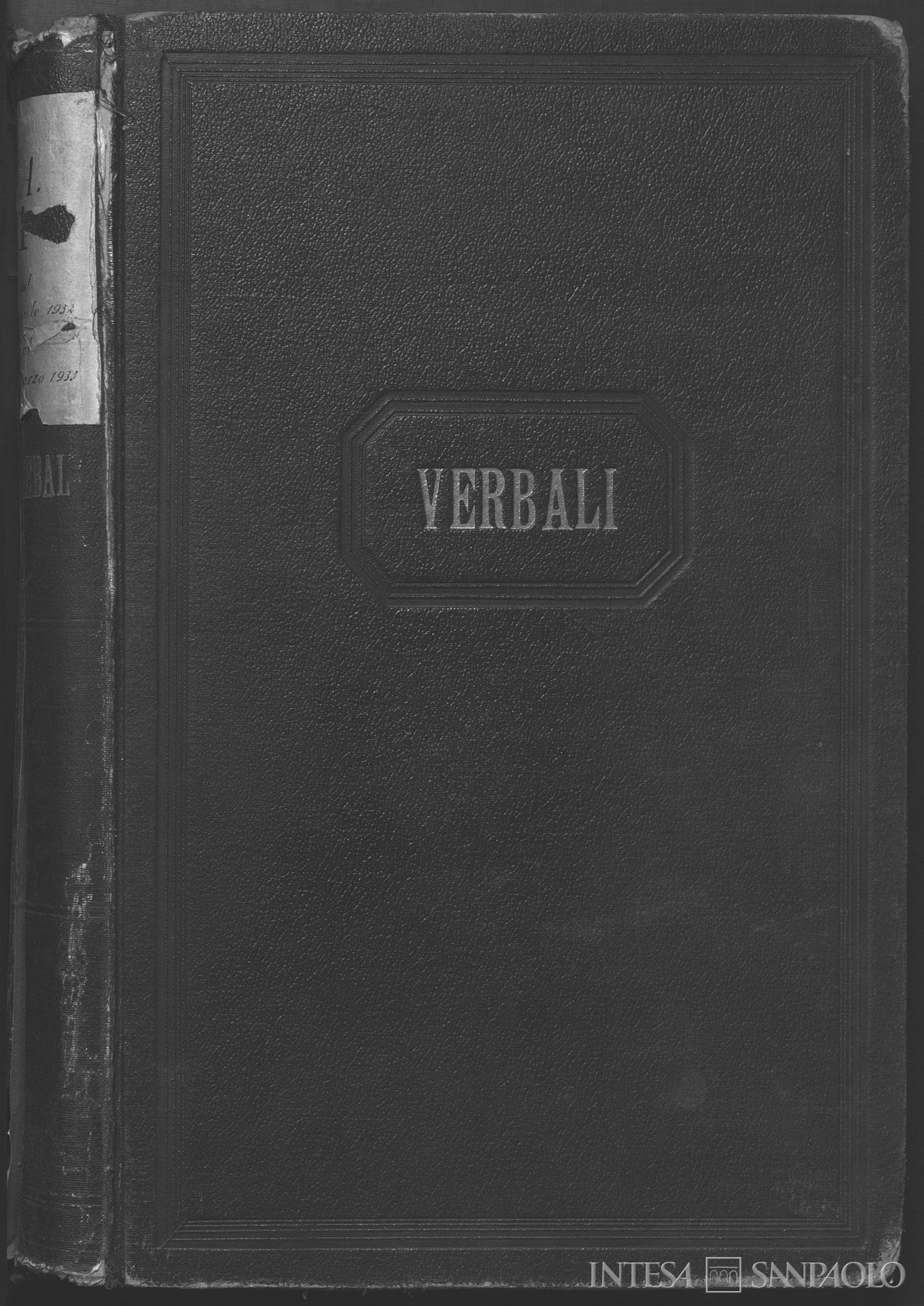 Banca Piccolo Credito Sant'Alberto, frontespizio del primo libro dei Verbali del Consiglio di Amministrazione della Banca Provinciale Lombarda nata dalla fusione dell'istituto con il Banco Sant'Alessandro, il Banco San Siro, il Credito Pavese e il Piccolo Credito del Basso Lodigiano, 1932