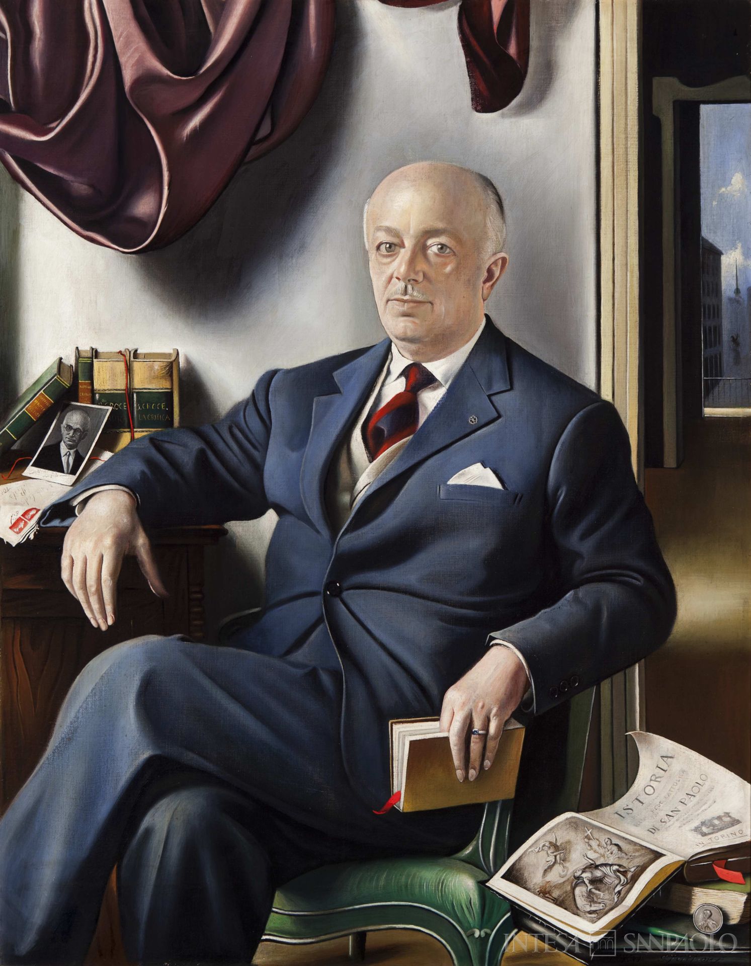 Istituto Bancario San Paolo di Torino, ritratto di Anton Dante Coda, presidente dal 1946 al 1959, realizzato da Gregorio Sciltian, olio su tela, 1946 (Collezione Intesa Sanpaolo)