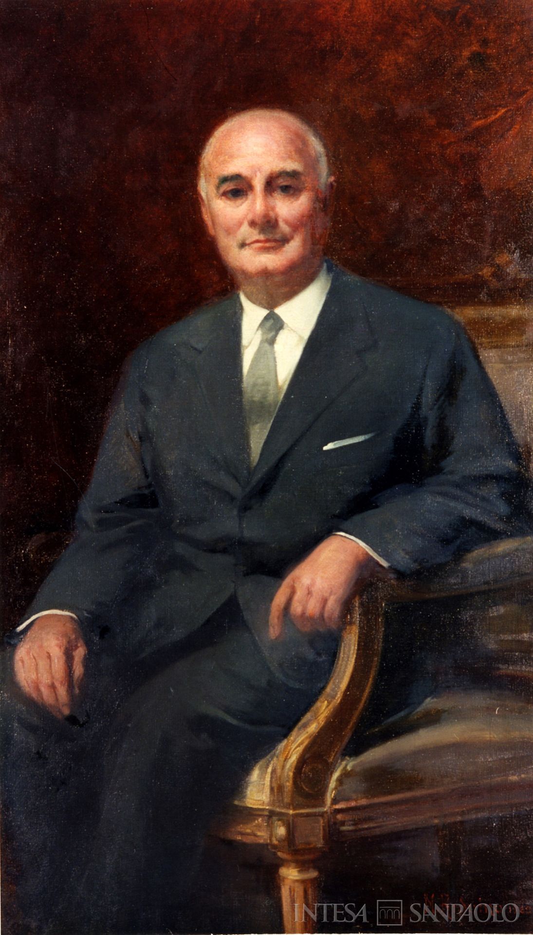 Istituto Bancario San Paolo di Torino, ritratto di Luciano Jona, presidente dal 1959 al 1978, realizzato da Nicola Arduino, olio su tela, 1962 (Collezione Intesa Sanpaolo)
