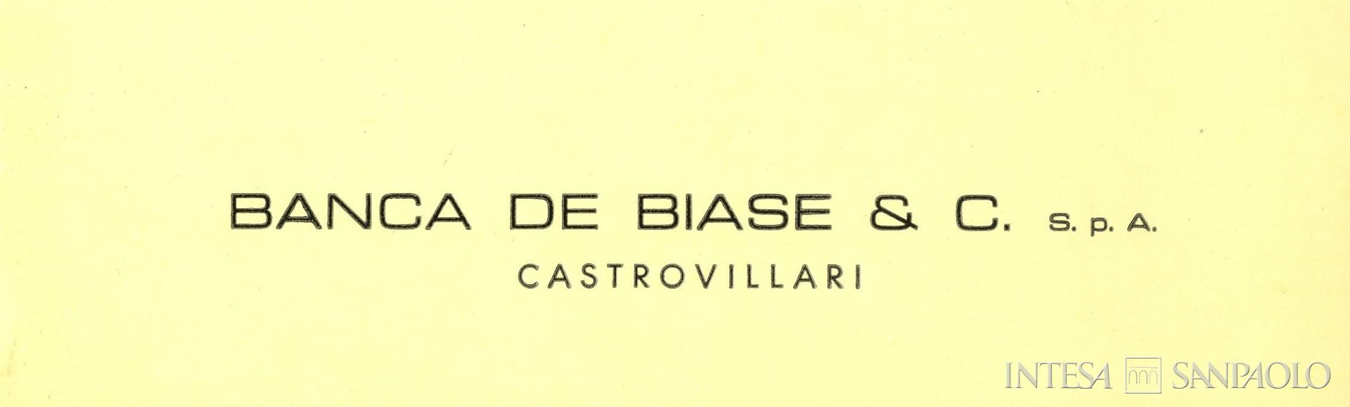 Banca De Biase & C., dettaglio del frontespizio dello statuto, 1982