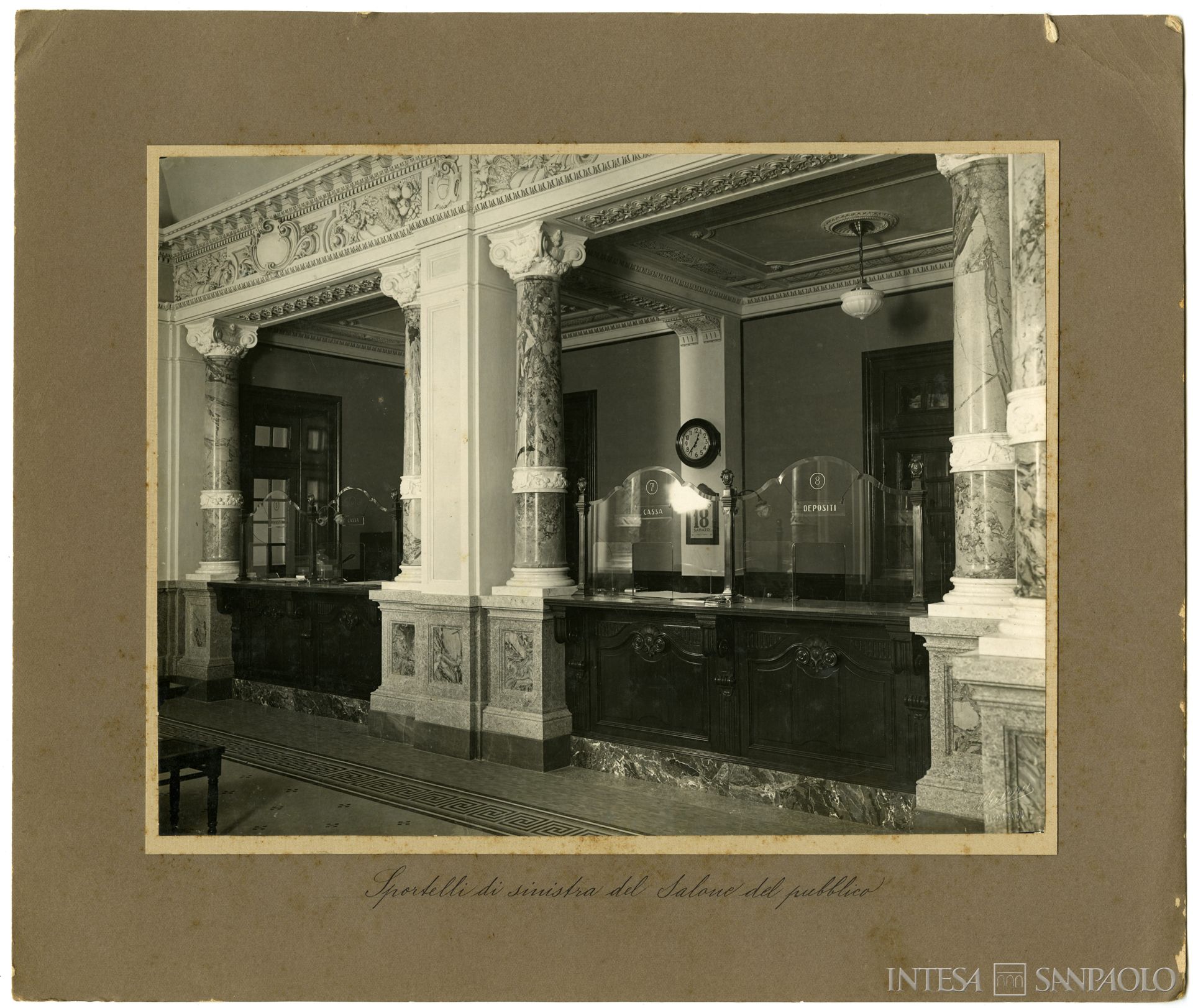 Banca Sicula,Trapani, salone del pubblico della sede, 1933 (fotografia di Salvatore Sammartano Matera)