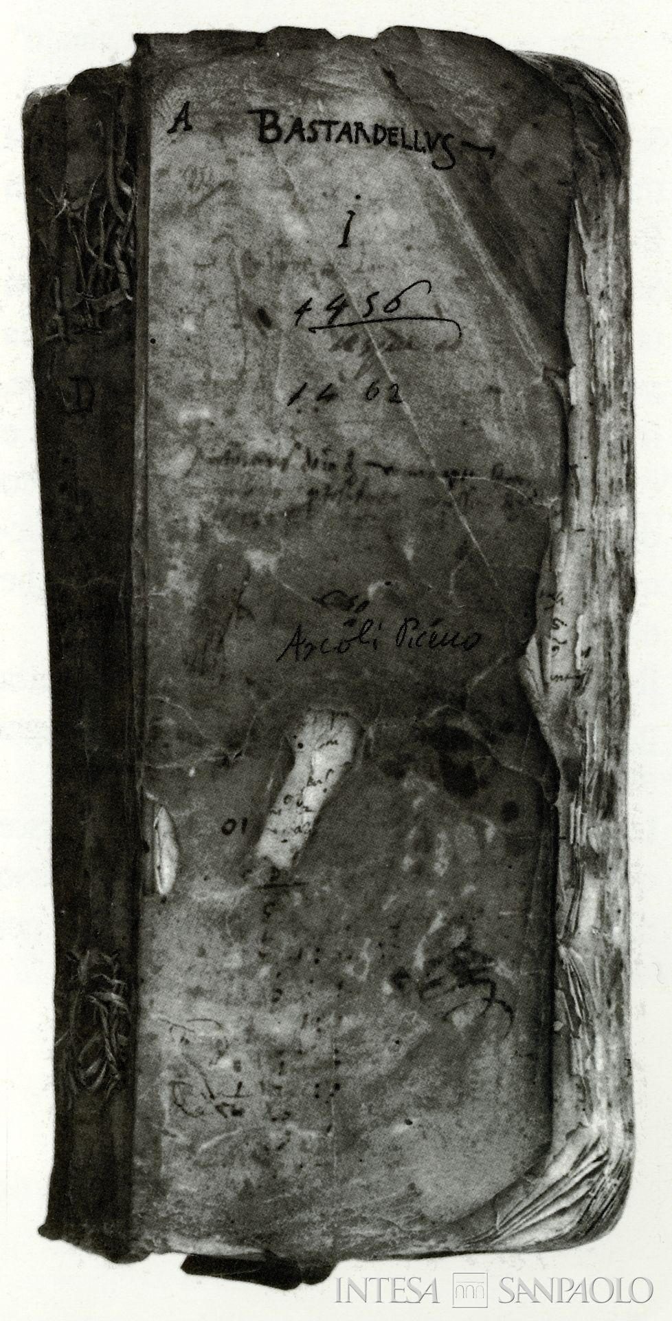 Monte di Credito su Pegno di Ascoli, Bastardello contenente la relazione autentica sull'origine del Monte di Pietà, 14 gennaio 1458, documento tratto da La Cassa di Risparmio di Ascoli Piceno compie 150 anni, 1992