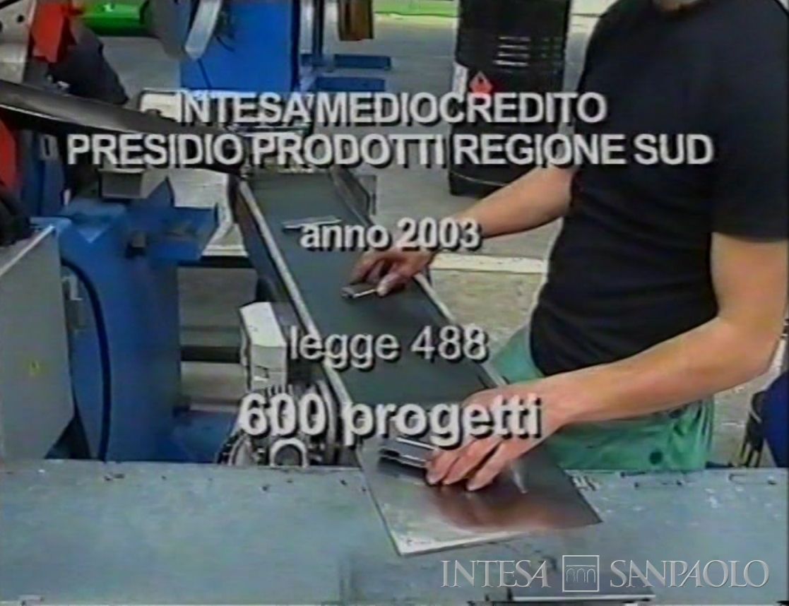 Mediocredito del Sud, frame tratto dall'anticipazione del servizio Intesa Mediocredito al Sud: spinta per le PMI andato in onda sul WebIntesa Tg del 22 marzo 2004