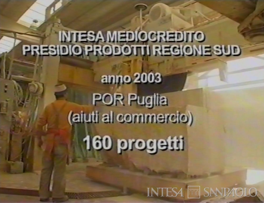 Mediocredito del Sud, frame tratto dall'anticipazione del servizio Intesa Mediocredito al Sud: spinta per le PMI andato in onda sul WebIntesa Tg del 22 marzo 2004