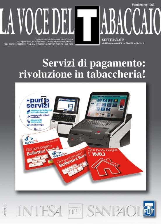 Banca dei Tabaccai, copertina del settimanale La voce del Tabaccaio, n. 26, aprile 2013 (Archivio Storico FIT)