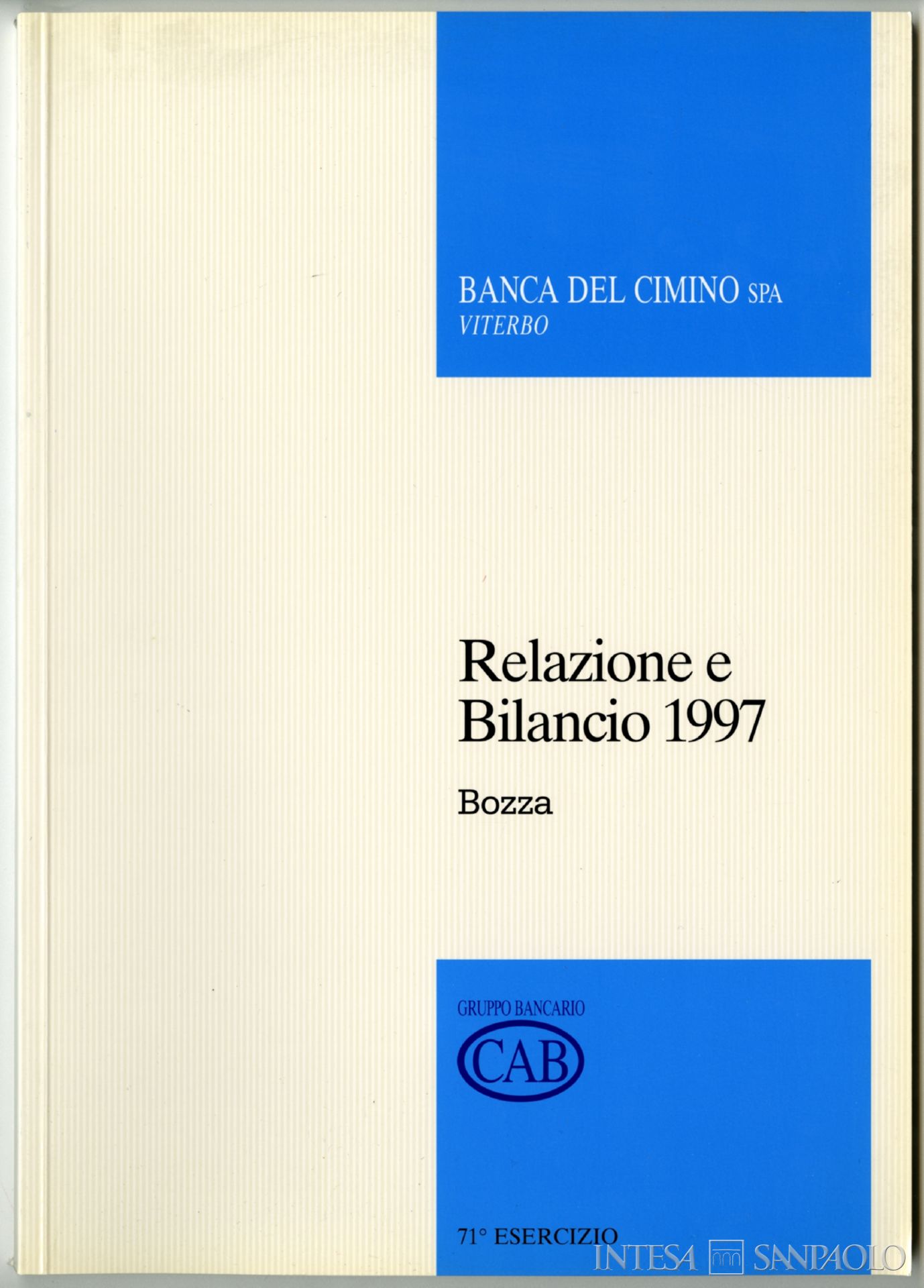 Banca del Cimino, relazione e bilancio, 1997