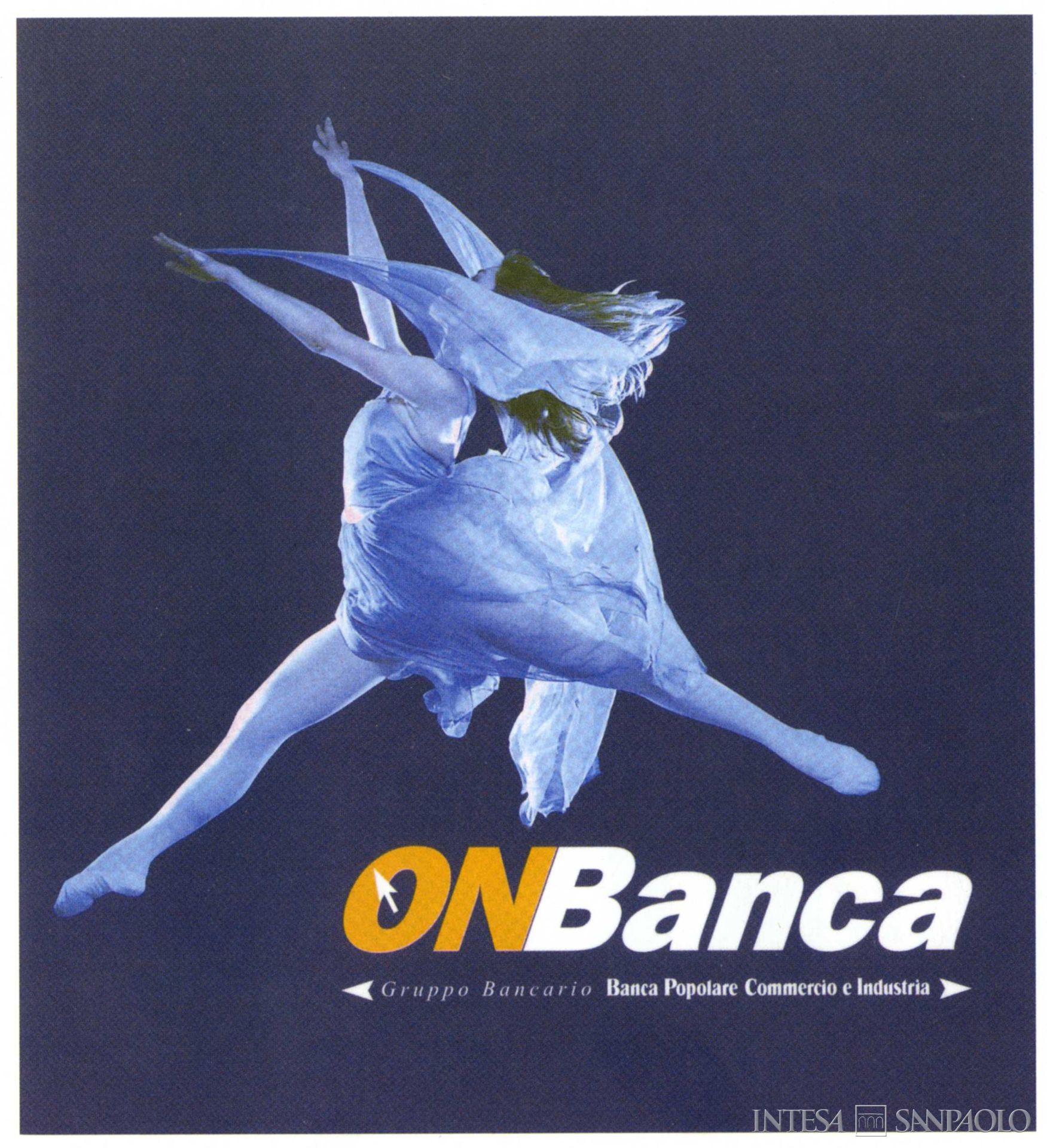 On Banca, pubblicità promozionale, post 1999, tratta da Banca Popolare Commercio e Industria 1888-2002. Una storia che continua (Amilcare Pizzi, Milano, 2003), p. 133