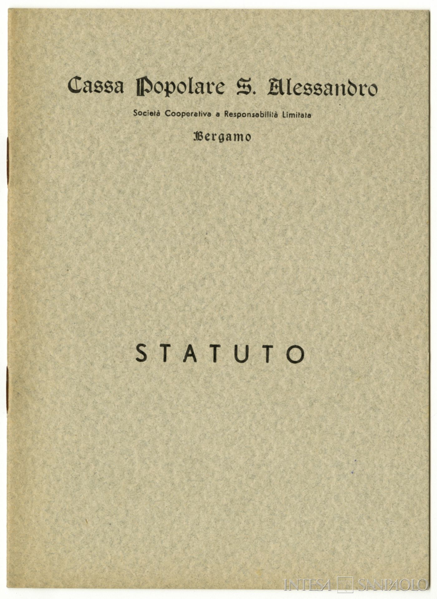Cassa Popolare S. Alessandro, Statuto, 1959