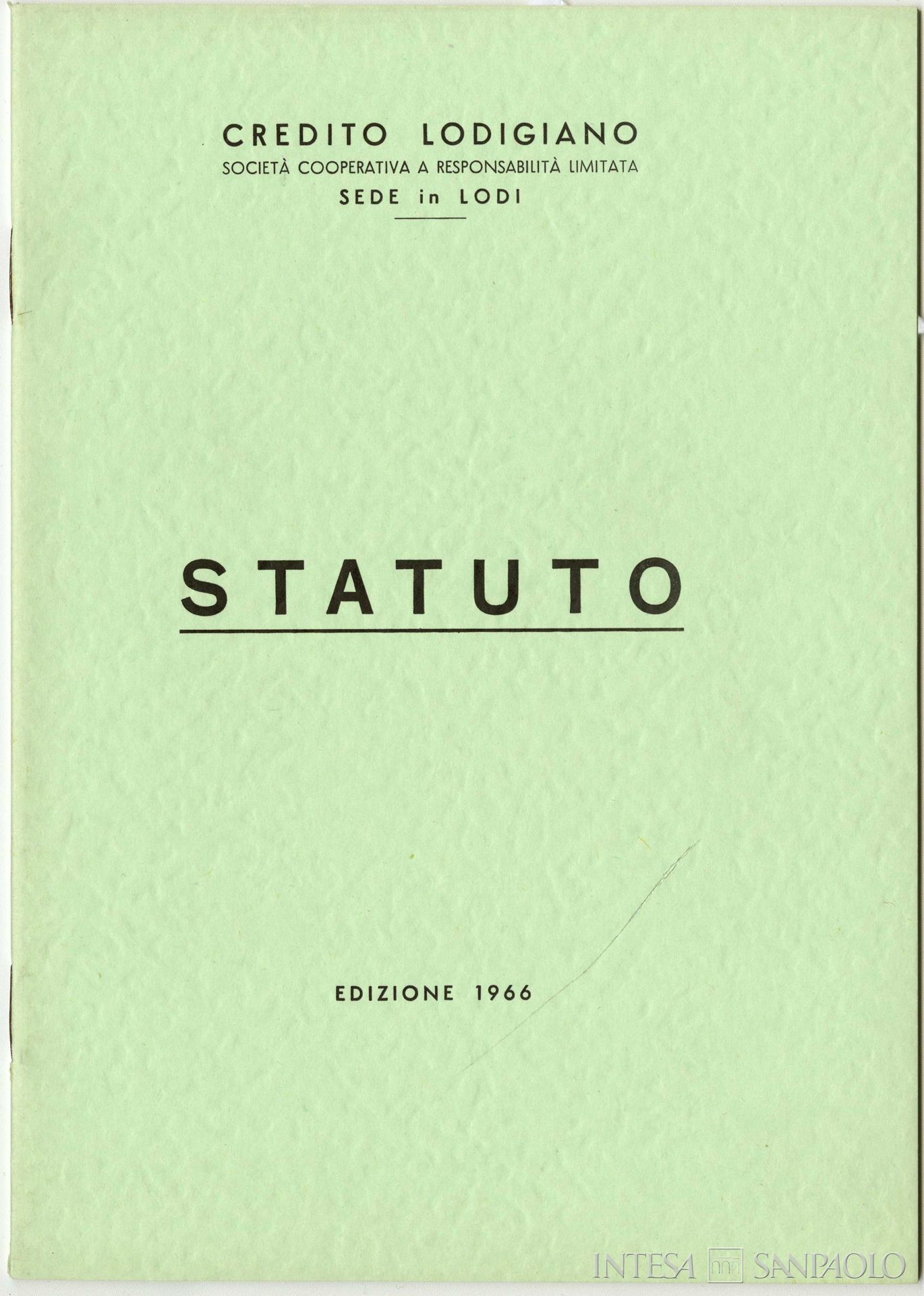 Credito Lodigiano, Statuto, 1966