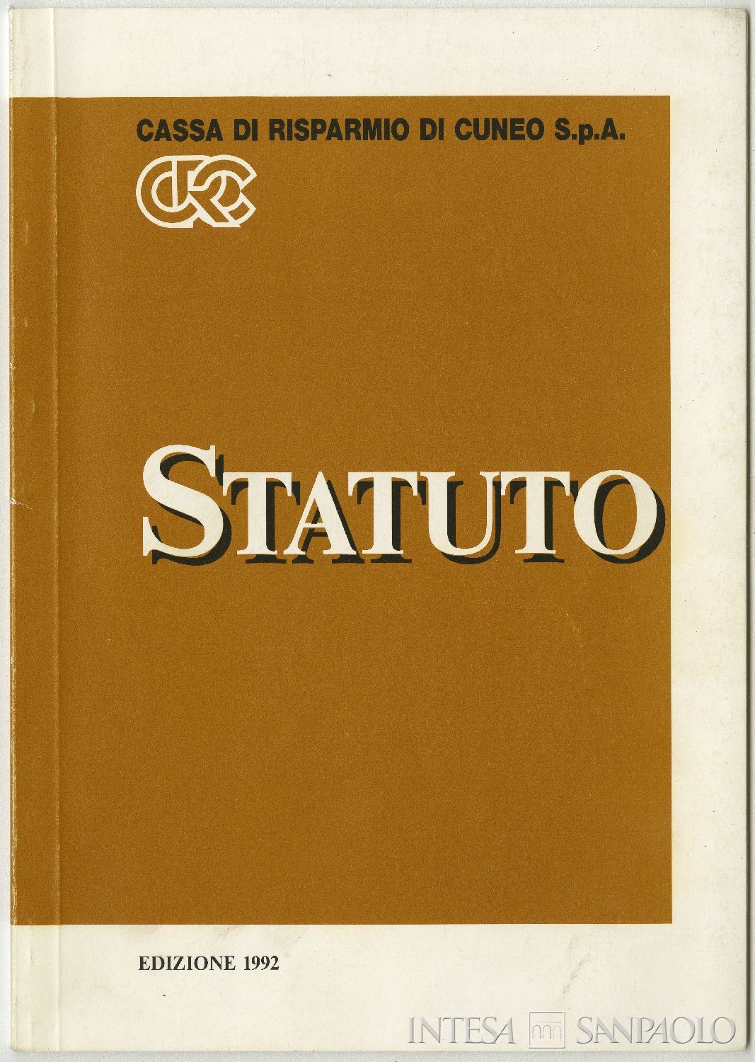 Cassa di Risparmio di Cuneo, statuto, 1992