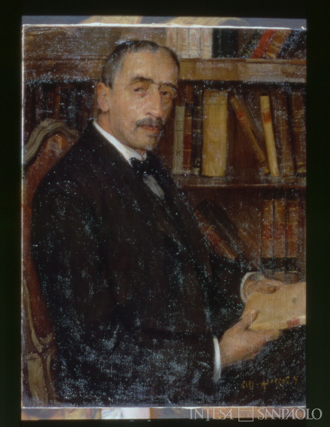 Cassa di Risparmio di Tortona, riproduzione di un ritratto pittorico del primo presidente dell'istituto Pio Evasio Cereti (1911-1915), sd