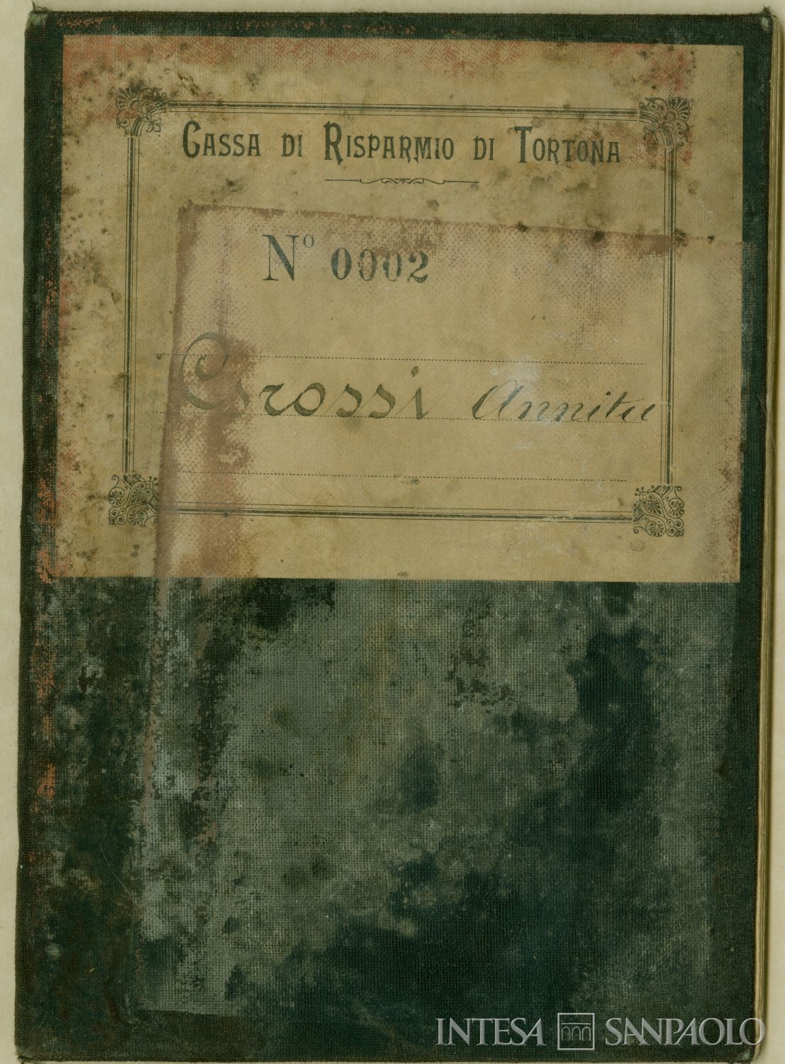 Cassa di Risparmio di Tortona, libretto di risparmio n. 2