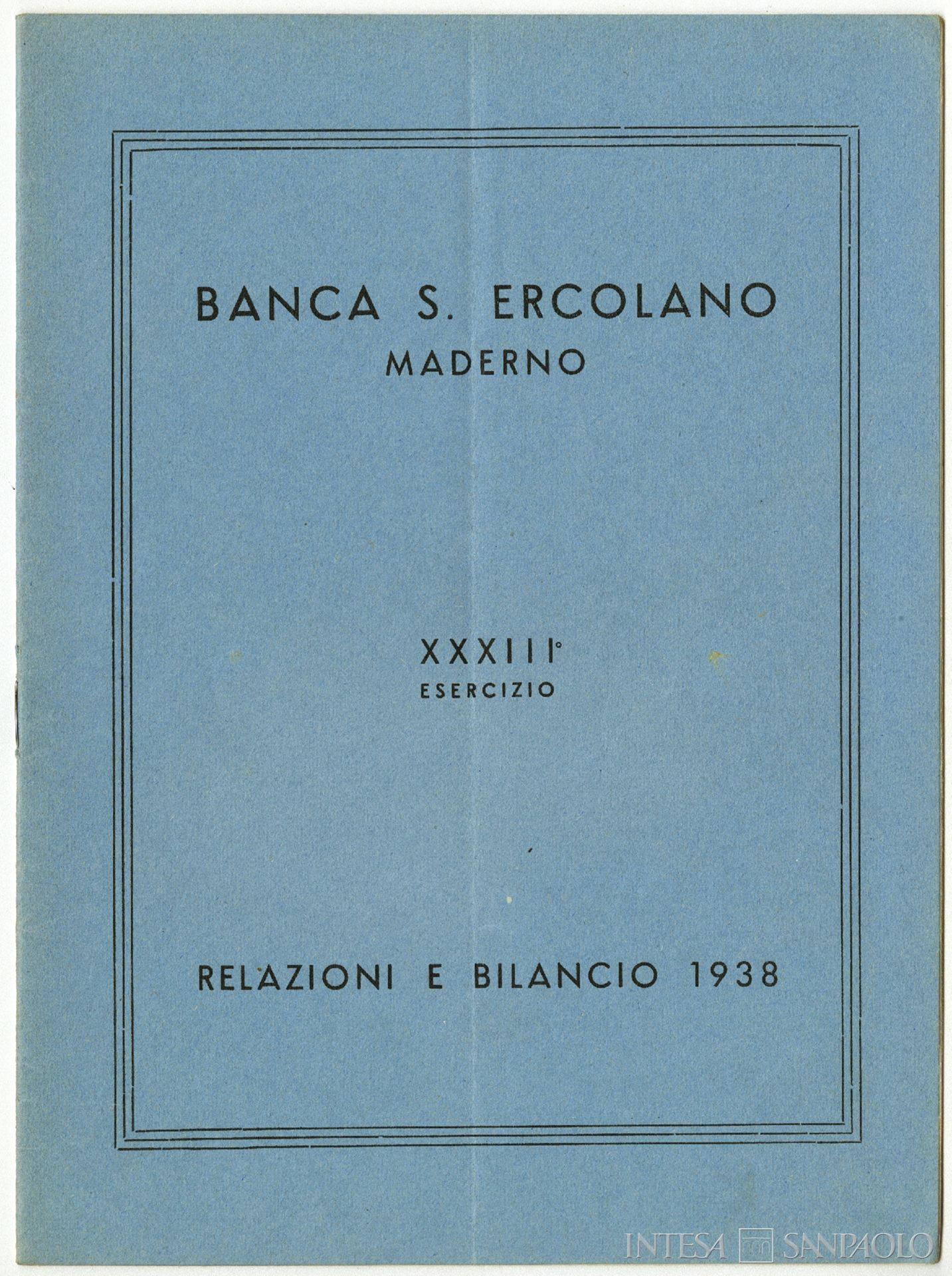 Banca S. Ercolano di Maderno, relazioni e bilancio, 1938