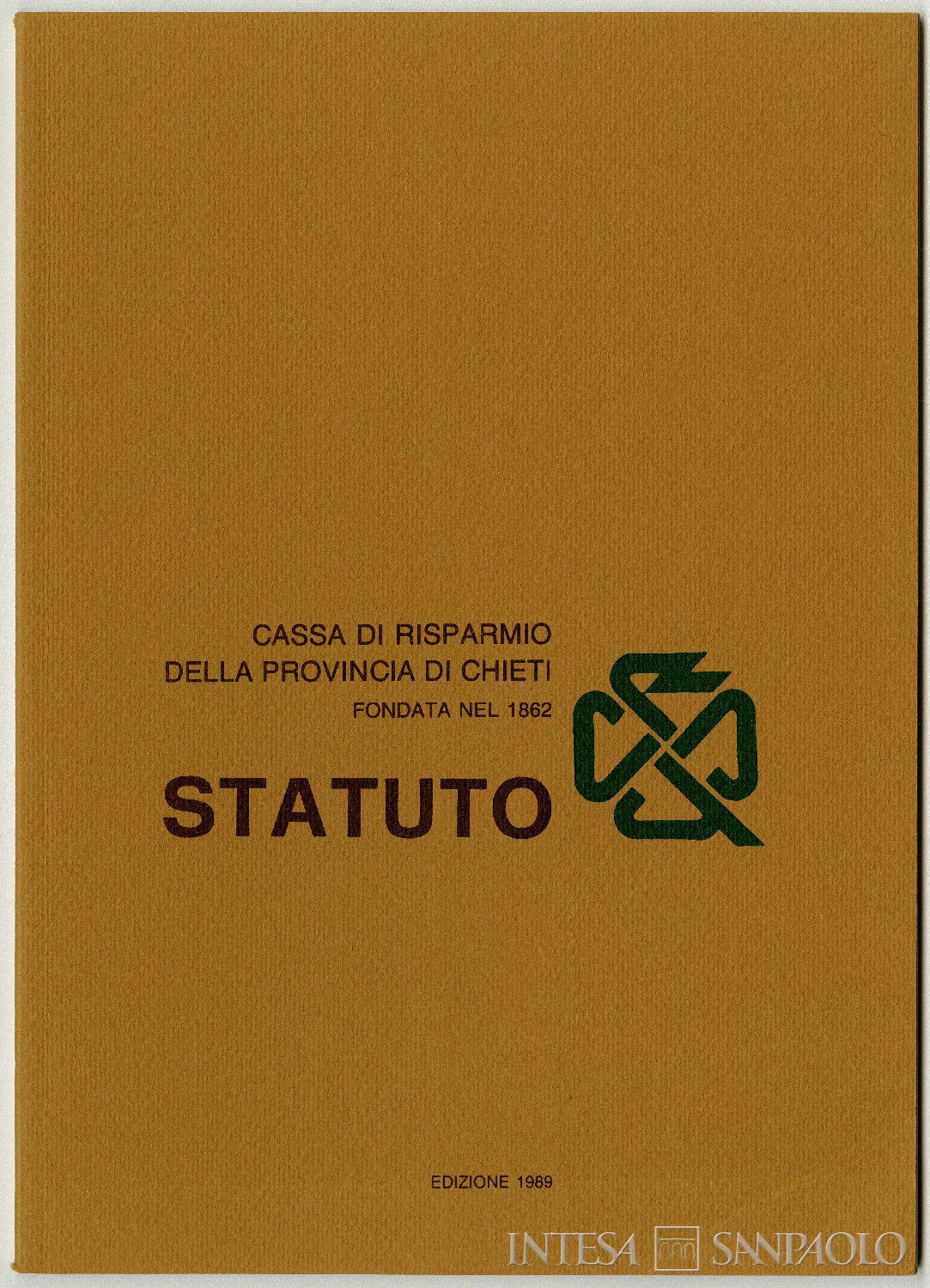 Cassa di Risparmio della Provincia di Chieti, Statuto, 1989