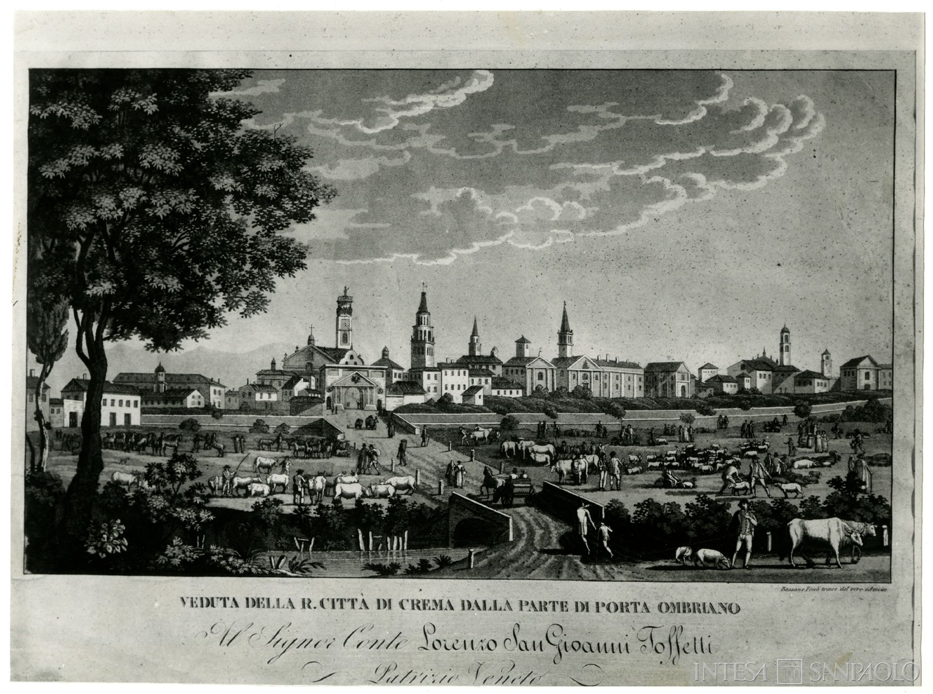 Monte di Credito su Pegno di Crema, C. Donati,  Pianta della regia città di Crema, 1857