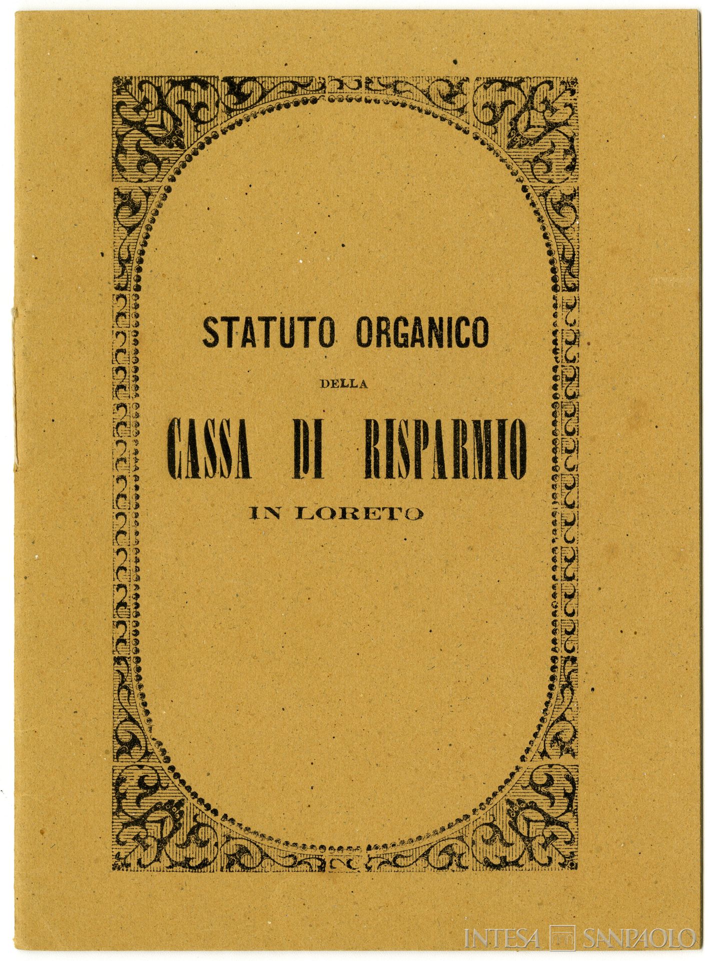 Cassa di Risparmio di Loreto, statuto del 1880