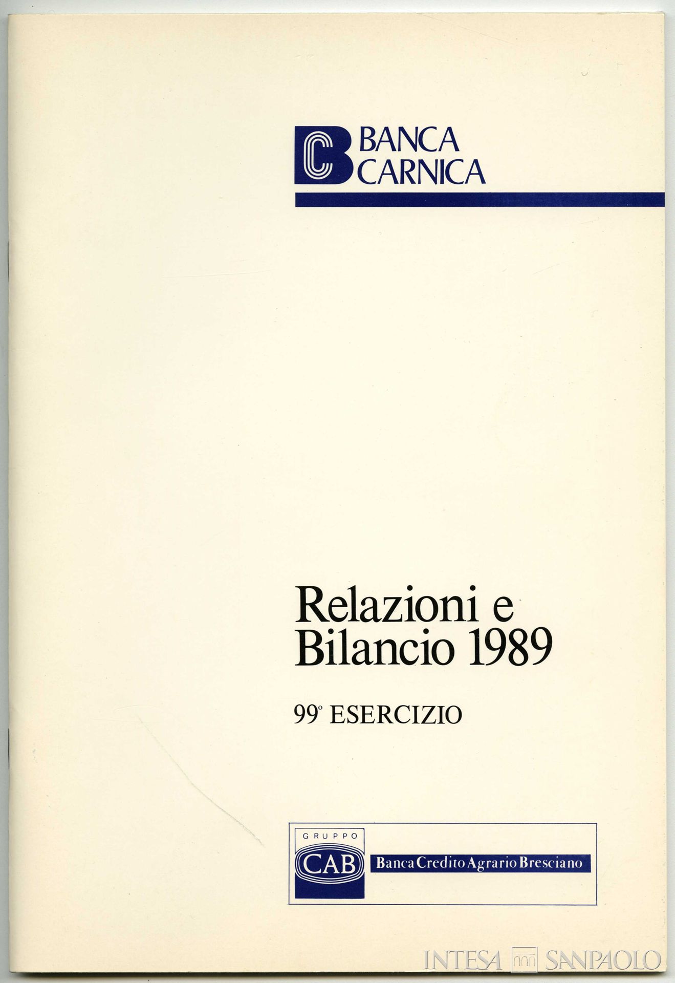 Banca Carnica, relazioni e bilancio del 1989