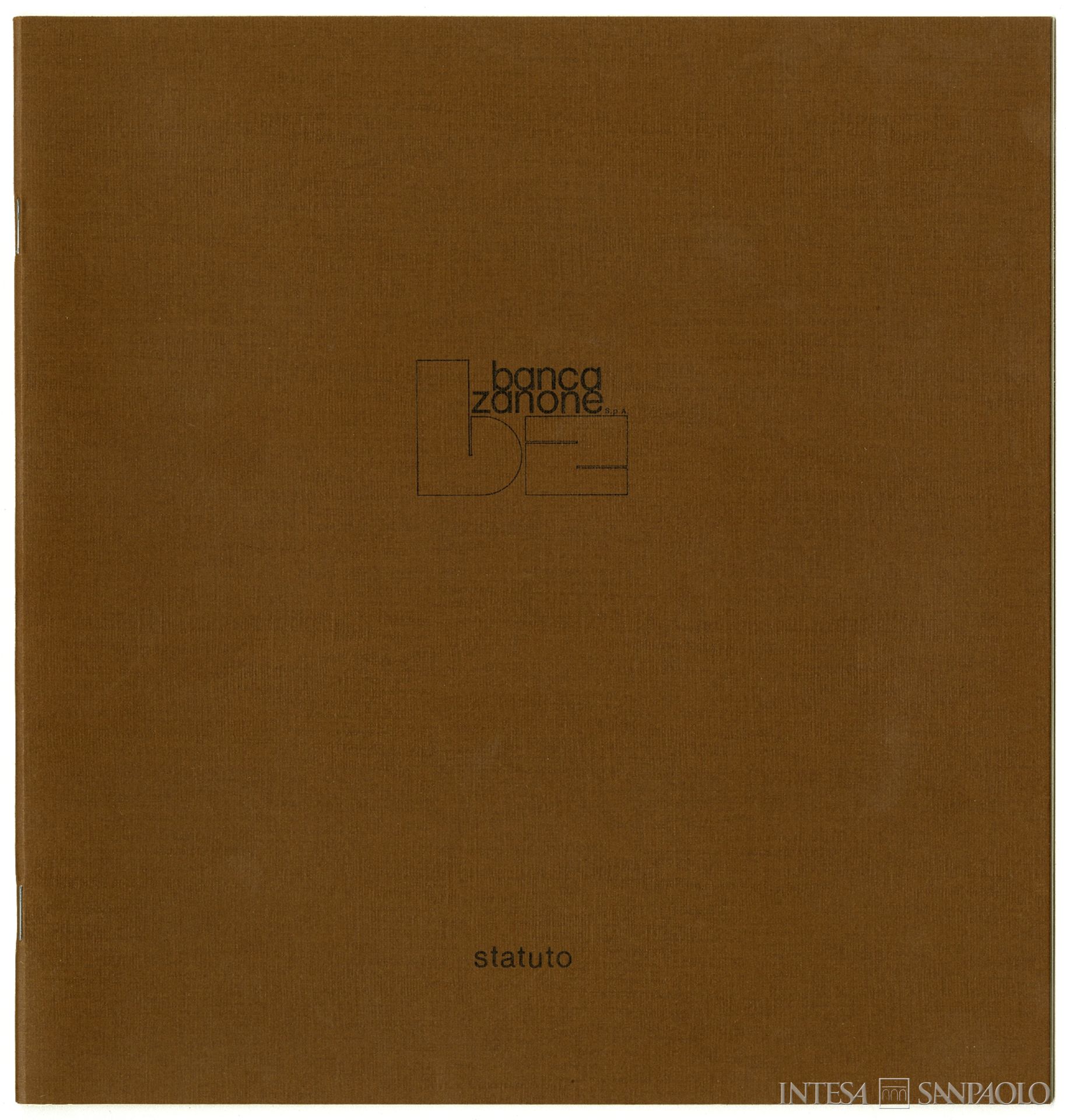 Banca Antonio Zanone, statuto del 1979, modificato nel 1983