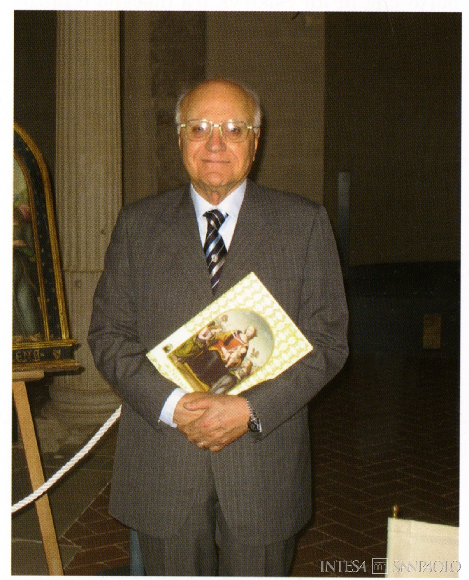 Banco di Brescia San Paolo CAB, il presidente Gino Trombi, fotografia tratta da YoUBI n. 6, novembre-dicembre 2008, p. 54