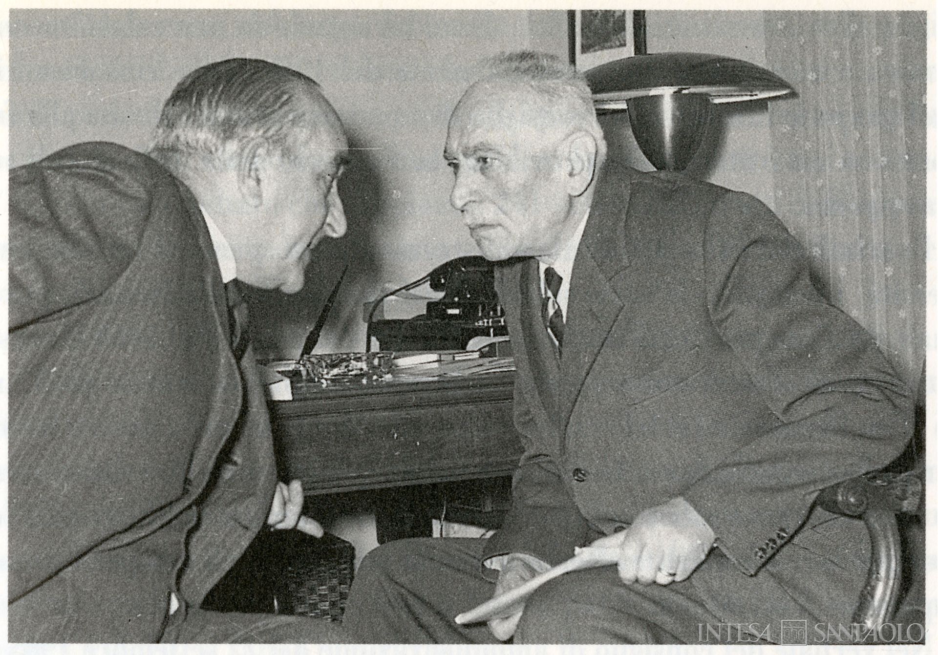 Banca Popolare Cooperativa di Jesi, il Presidente Sante Gasperoni, tratta da Vitaliano Cinti, Itinerario storico della Banca Popolare di Ancona: uomini e istituzioni, Arti Grafiche Jesine, Banca Popolare di Ancona, 1991, p. 295, in ASI, Sezione Bibliografica, CONS/GRUPPO/662