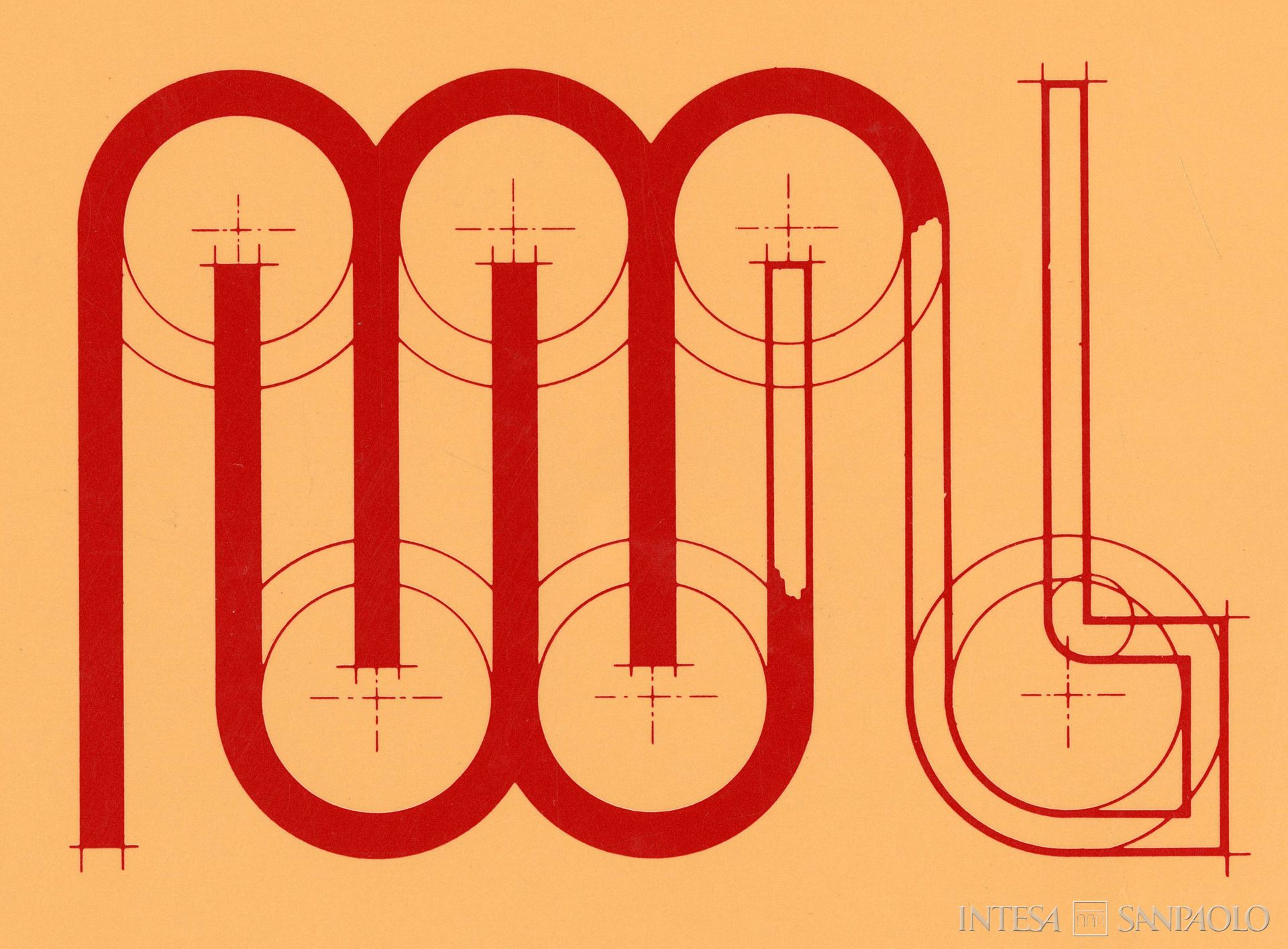 Mediocredito Lombardo, studio per logo, 1997